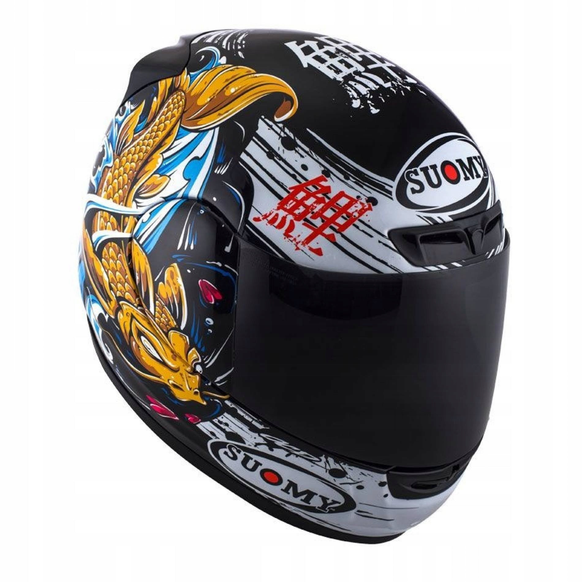 SUOMY HELMET APEX JAPAN BLACK WHITE GOLD SIZE XL SALE