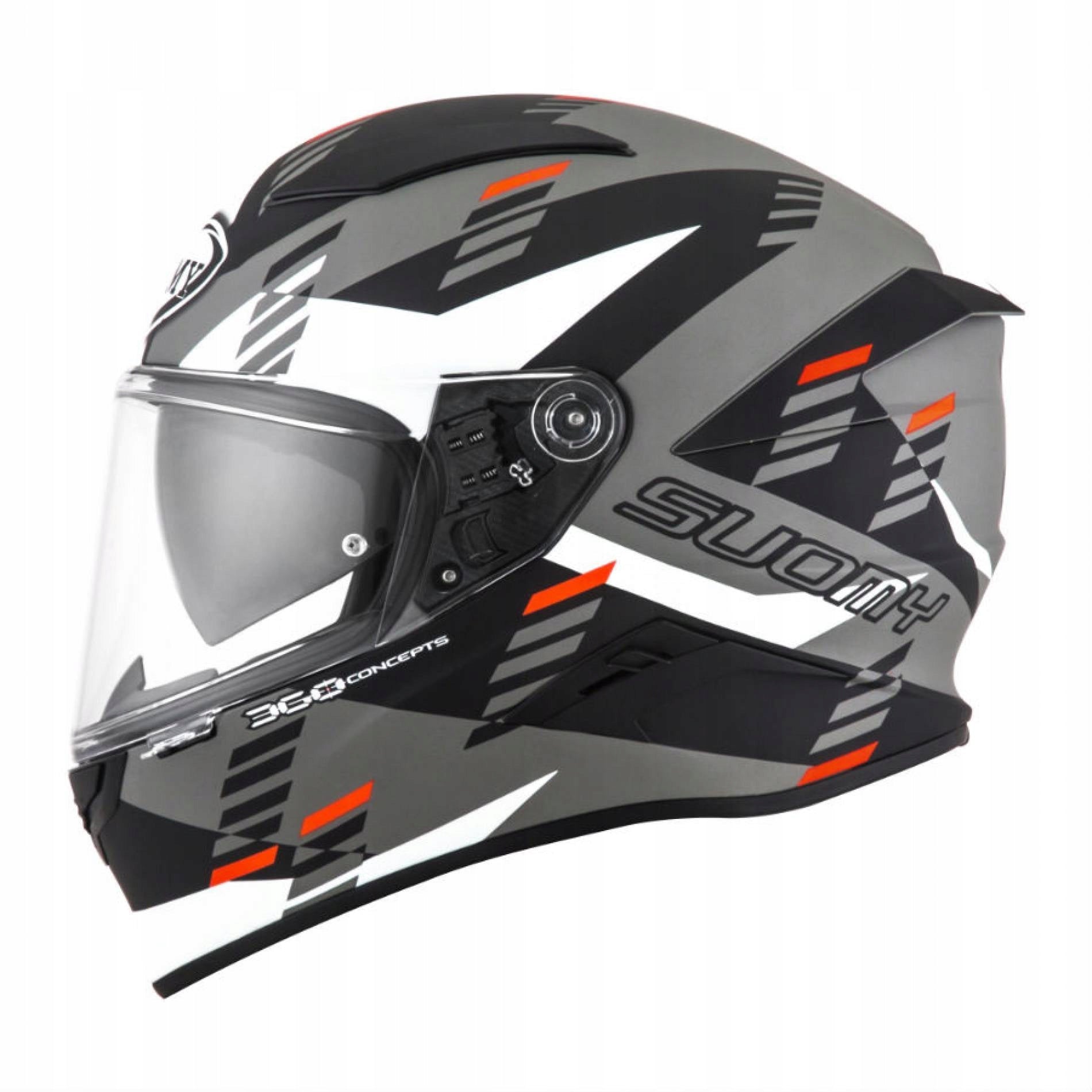SUOMY HELMET SPEEDSTAR FLOW MATT WHITE GREY SIZE M SALE KSVR0021.4