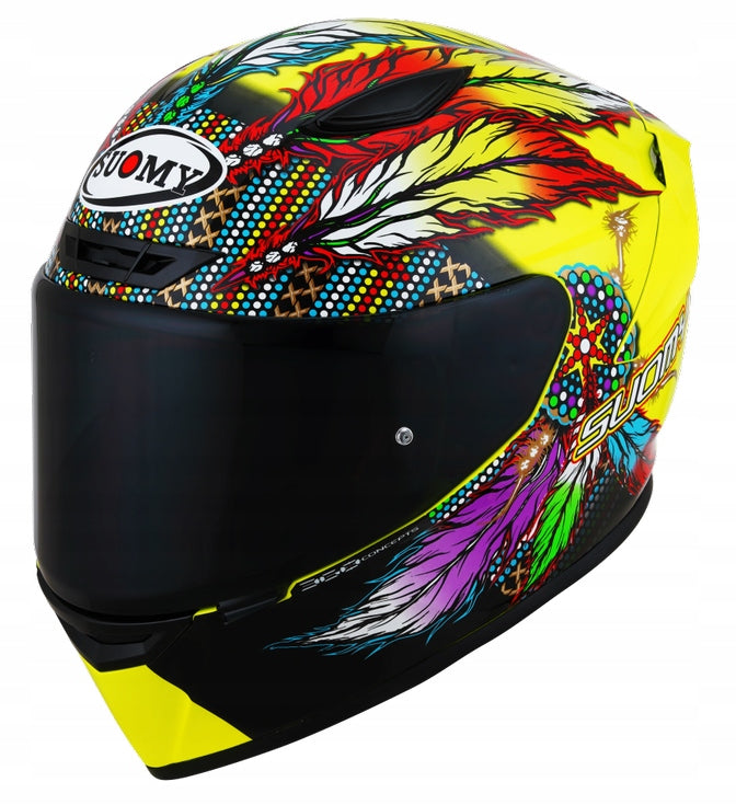 SUOMY HELMET TRACK-1 CHIEFTAIN MULTI YELLOW M
