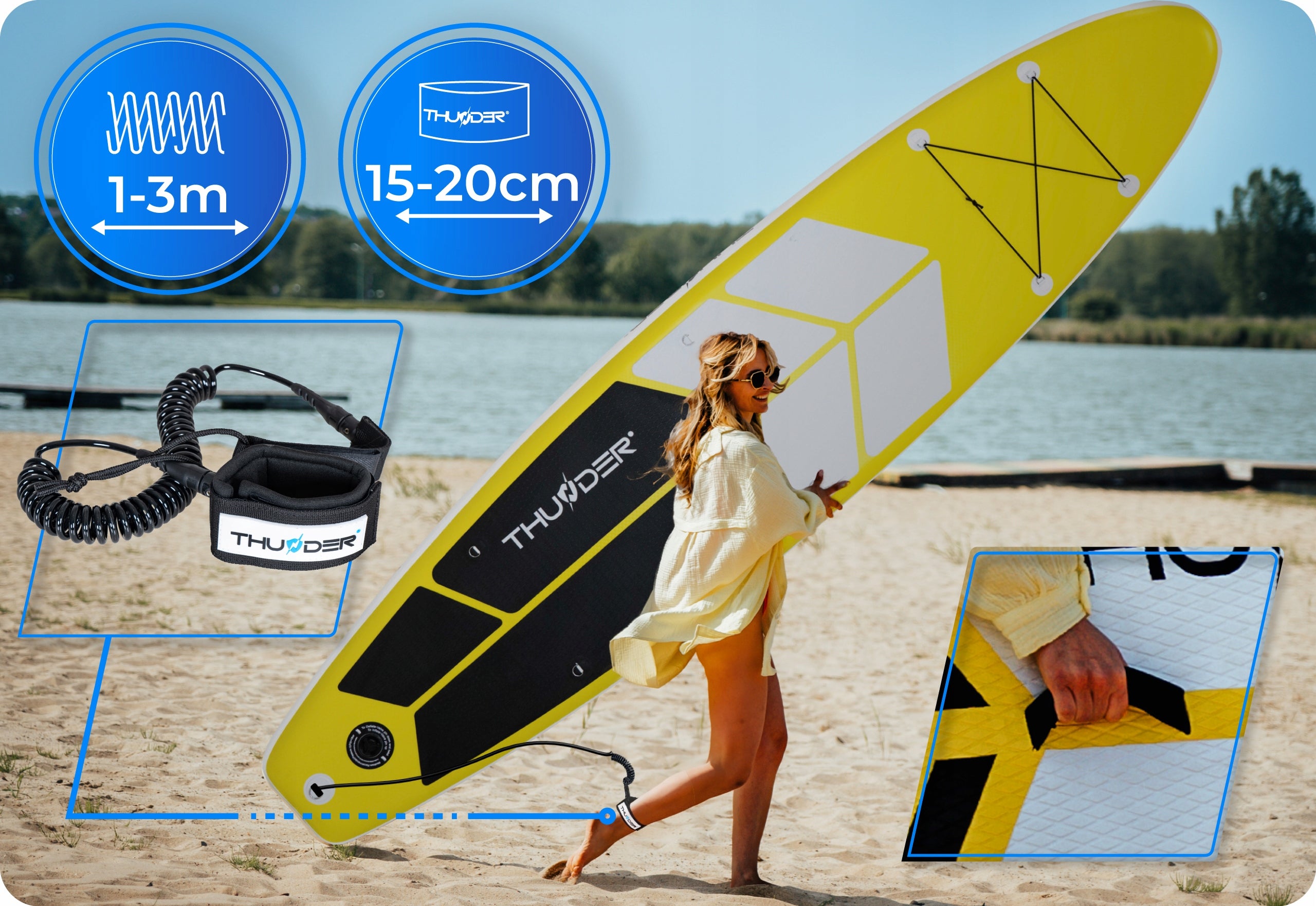 SUP BOARD FOR SWIMMING PUMPED WITH SEAT SET PADDLE PUMP 320 CM Kind SUP board