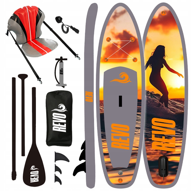 SUP BOARD FOR SWIMMING STAND UP PADDLE PUMPED 320CM SET + SEAT