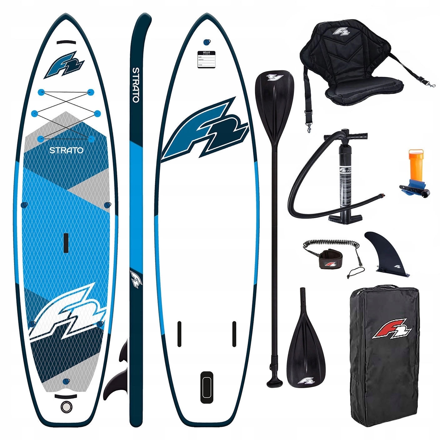 SUP BOARD pumped with paddle F2 paddle board STRATO COMBO 12'2 372 cm