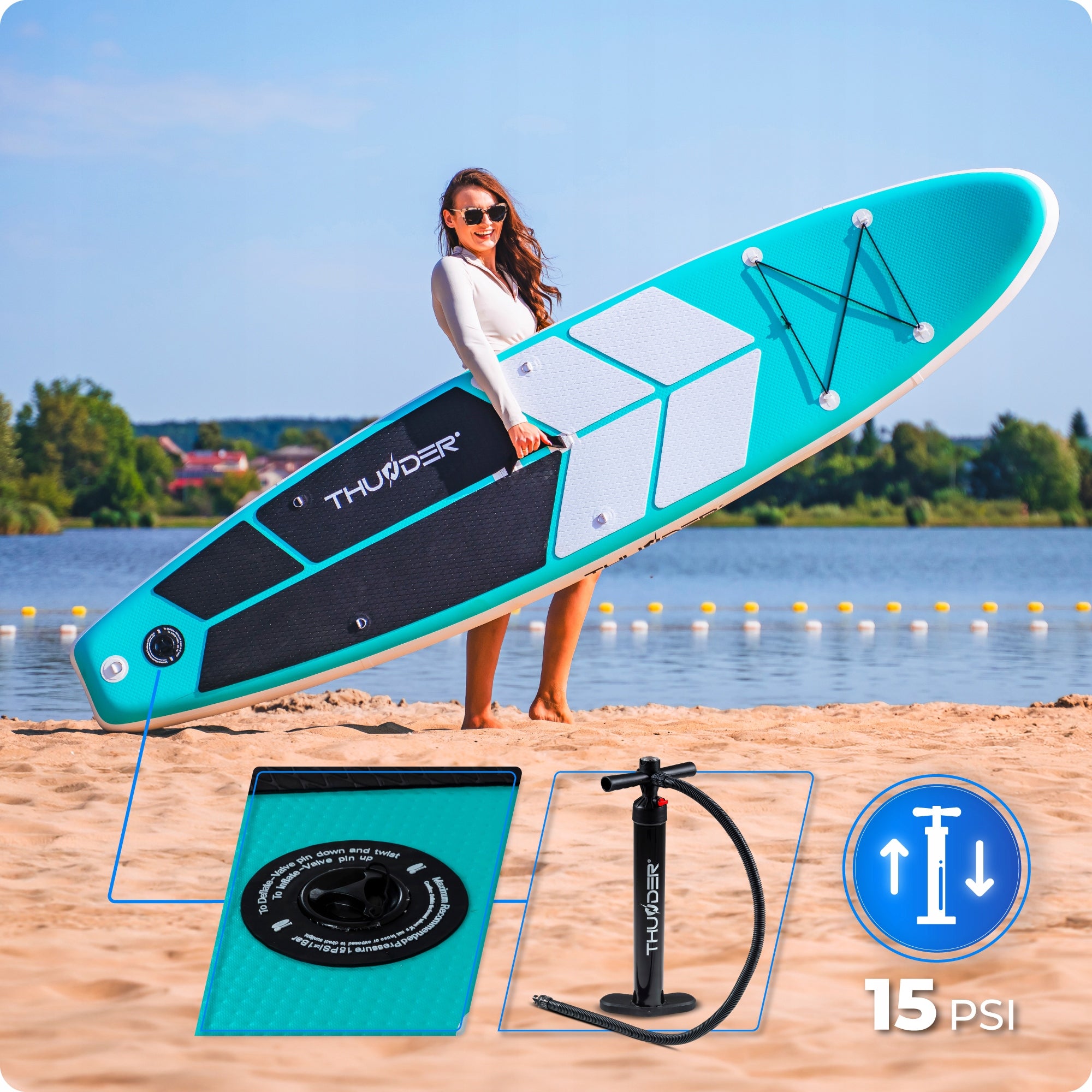 SUP Board 320CM Inflatable Paddle BoardInflated Paddle Set Thunder Kind SUP board