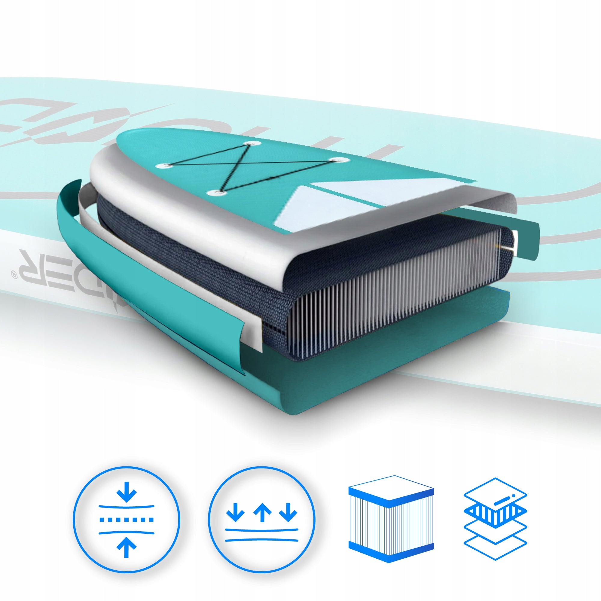 SUP Board 320CM Inflatable Paddle BoardInflated Paddle Set Thunder Length 320 cm