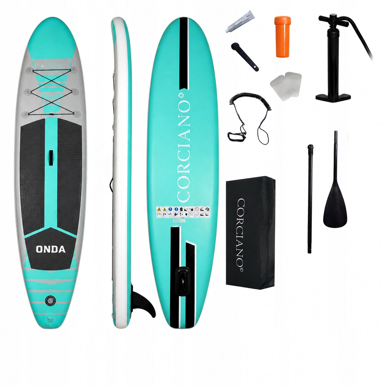 SUP Board 320cm Corciano Stand Up Paddle For Swimming Pumped Turku Paddle