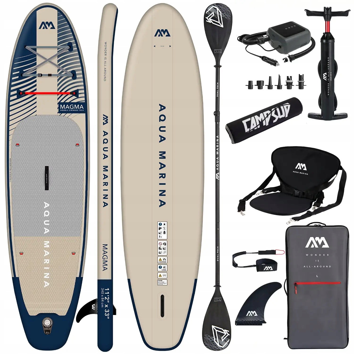 SUP Board Pumped Aqua Marina Magma 11'2" + SUPER COMBO