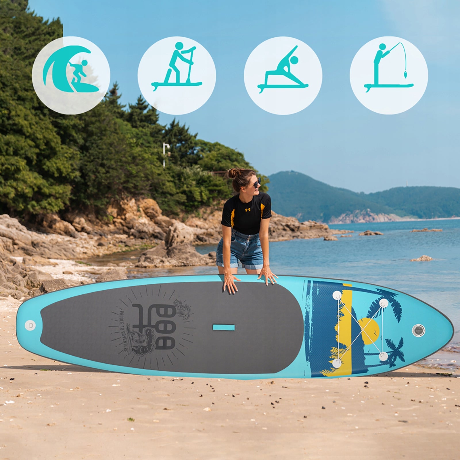 SUP Board Pumped for Swimming STAND UP PADDLE BOARD Set 335cm 180kg PL Brand FunWater