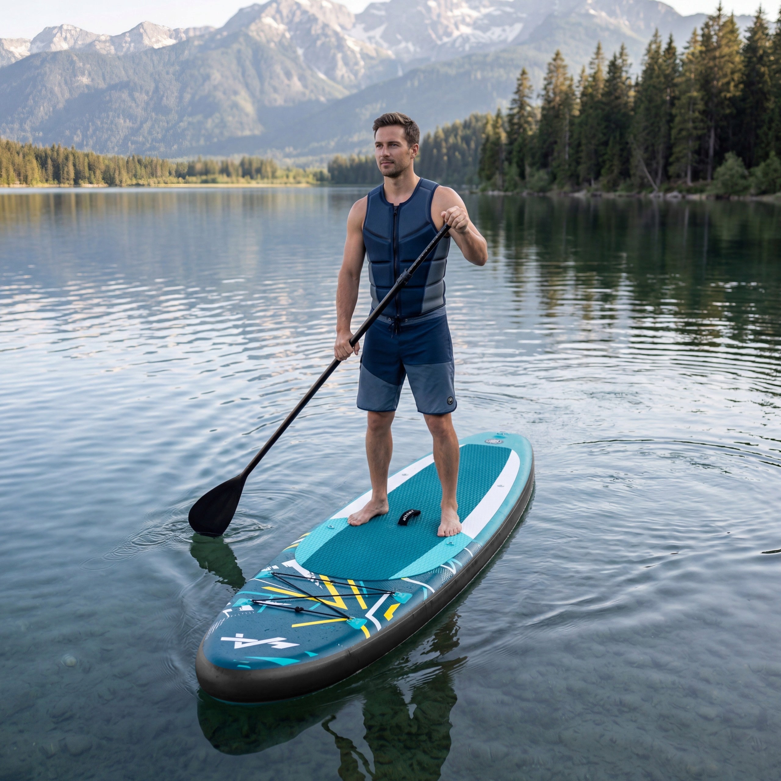 SUP PRO stand up paddle board pumped 350cm with paddle and seat 180KG Packaging status original