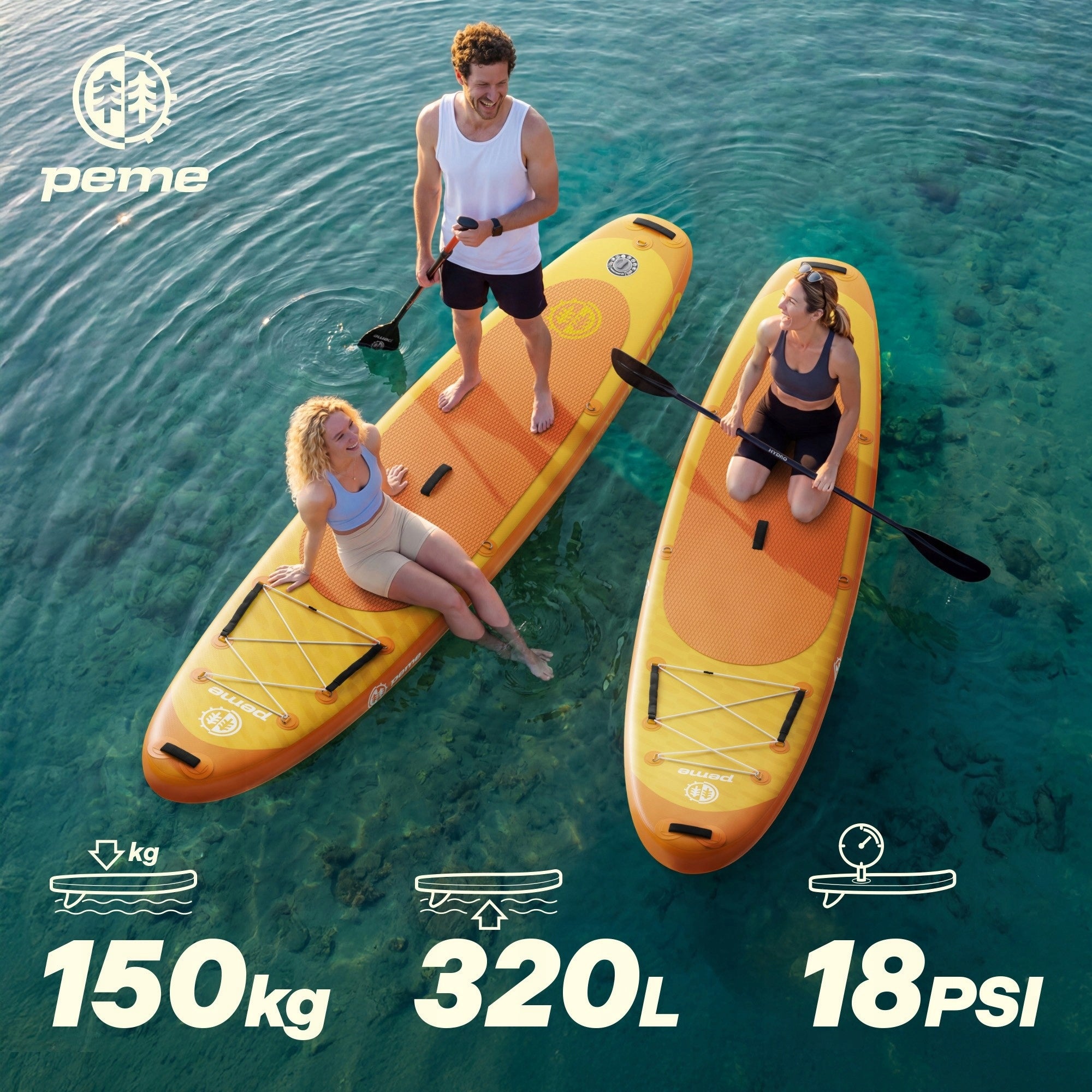 SUP Pumped Board For Swimming Inflatable 320 SET PADDLE Hydro Peme Kind SUP board
