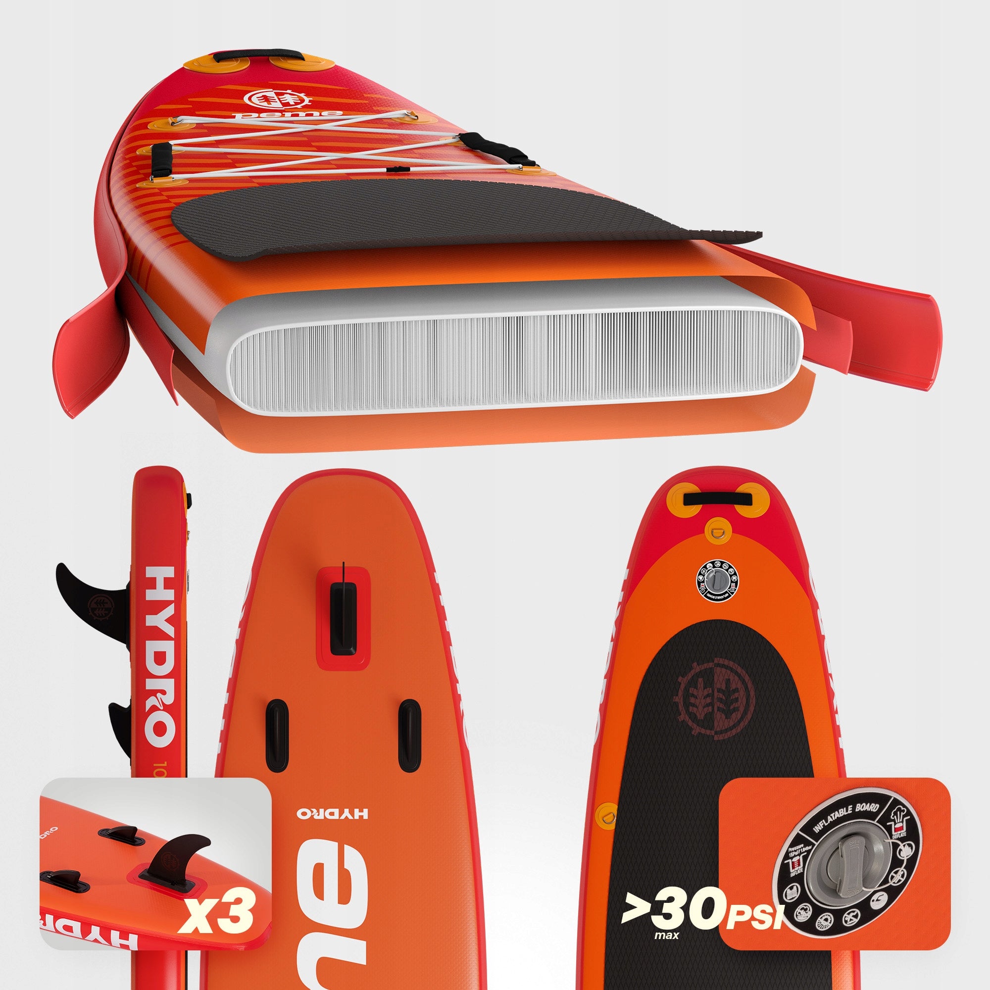 SUP Pumped Board For Swimming Inflatable 350 SET PADDLE Hydro Peme Manufacturer code 15612238