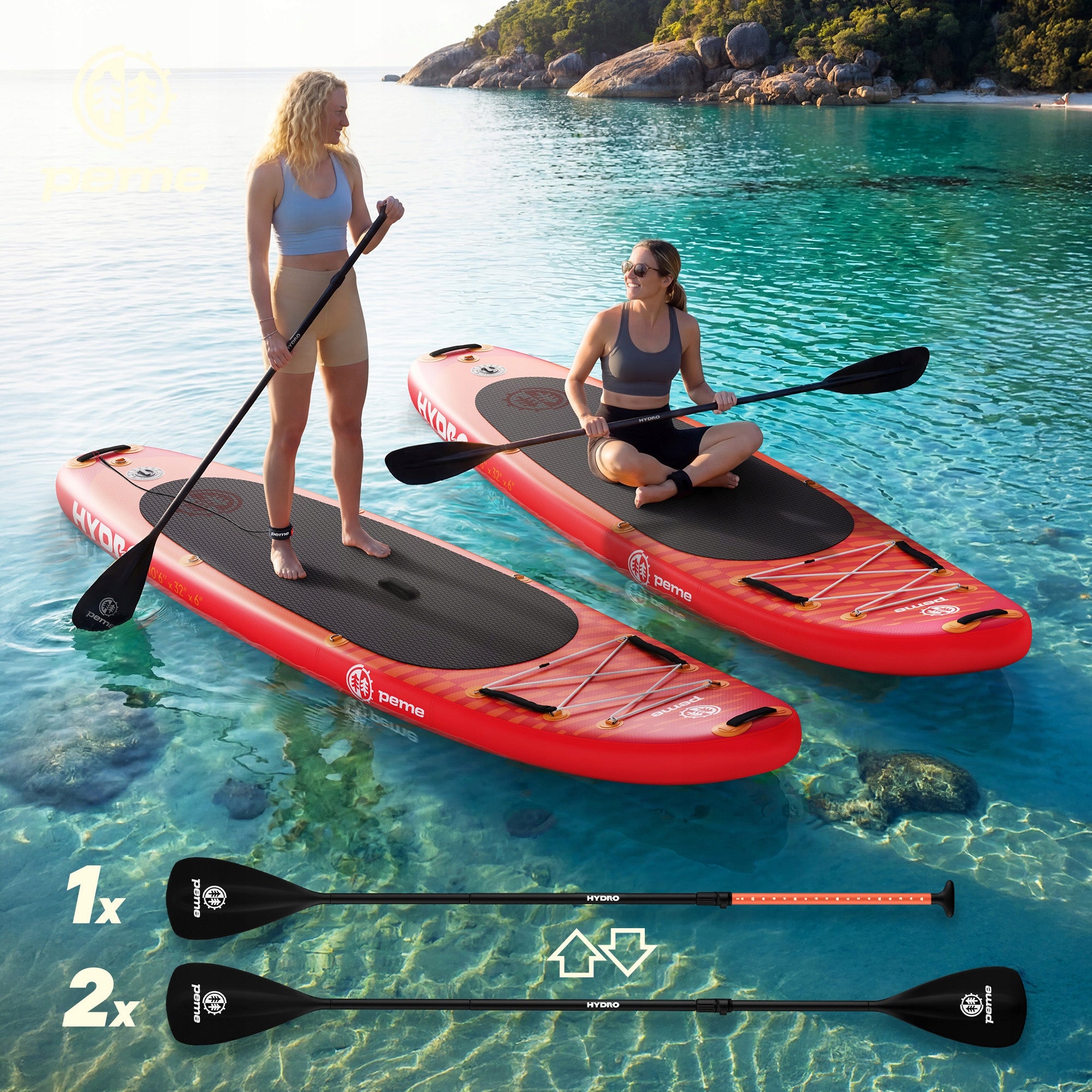 SUP Pumped Board For Swimming Inflatable 350 SET PADDLE Hydro Peme Product weight with unit packaging 14.1 kg