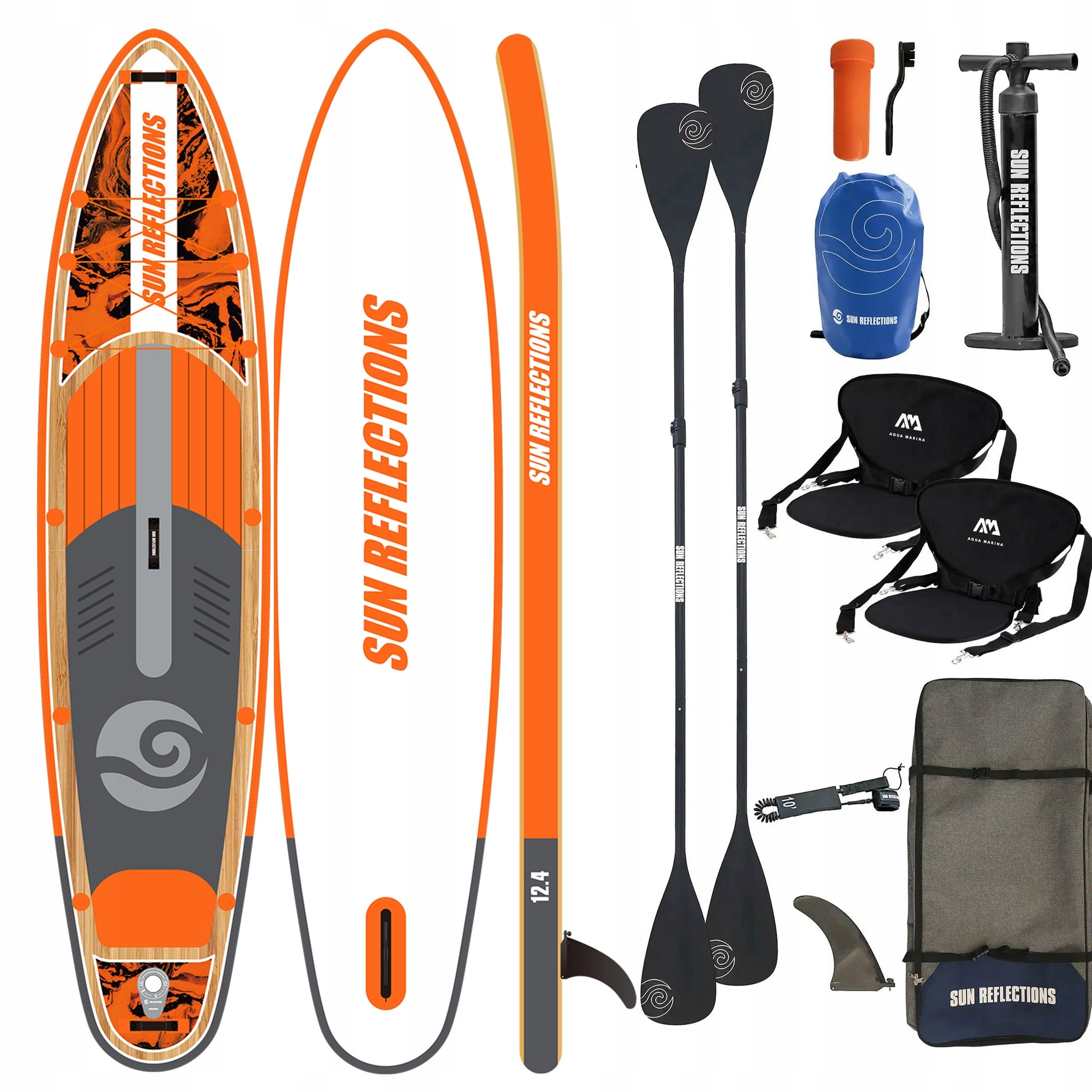 SUP SUN REFLECTIONS Multi 12'4" Combo Set ORANGE