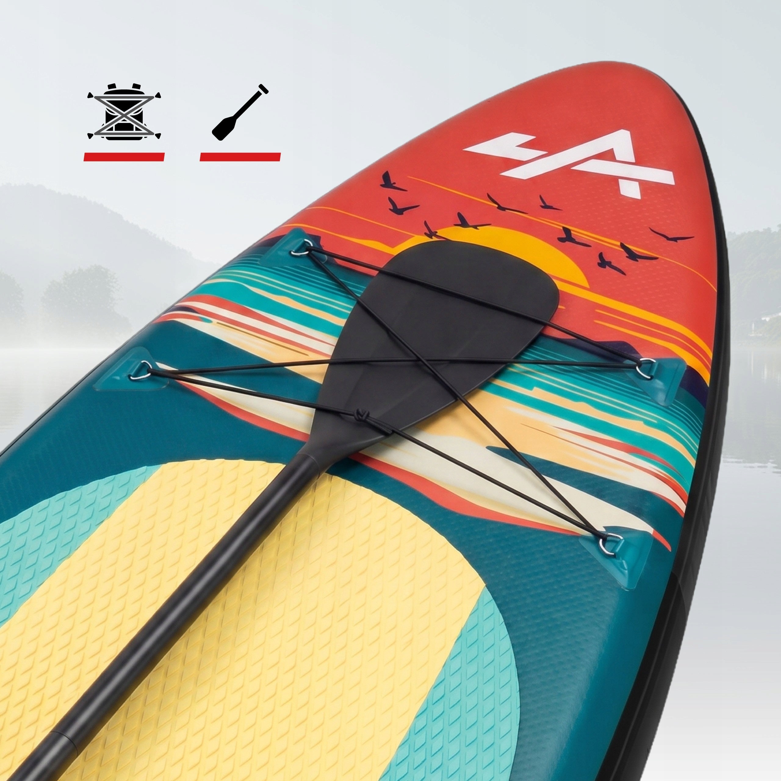 SUP Stand Up Paddle Board ATHLER Pumped for Swimming 11'6" 350cm Paddle Kind SUP board
