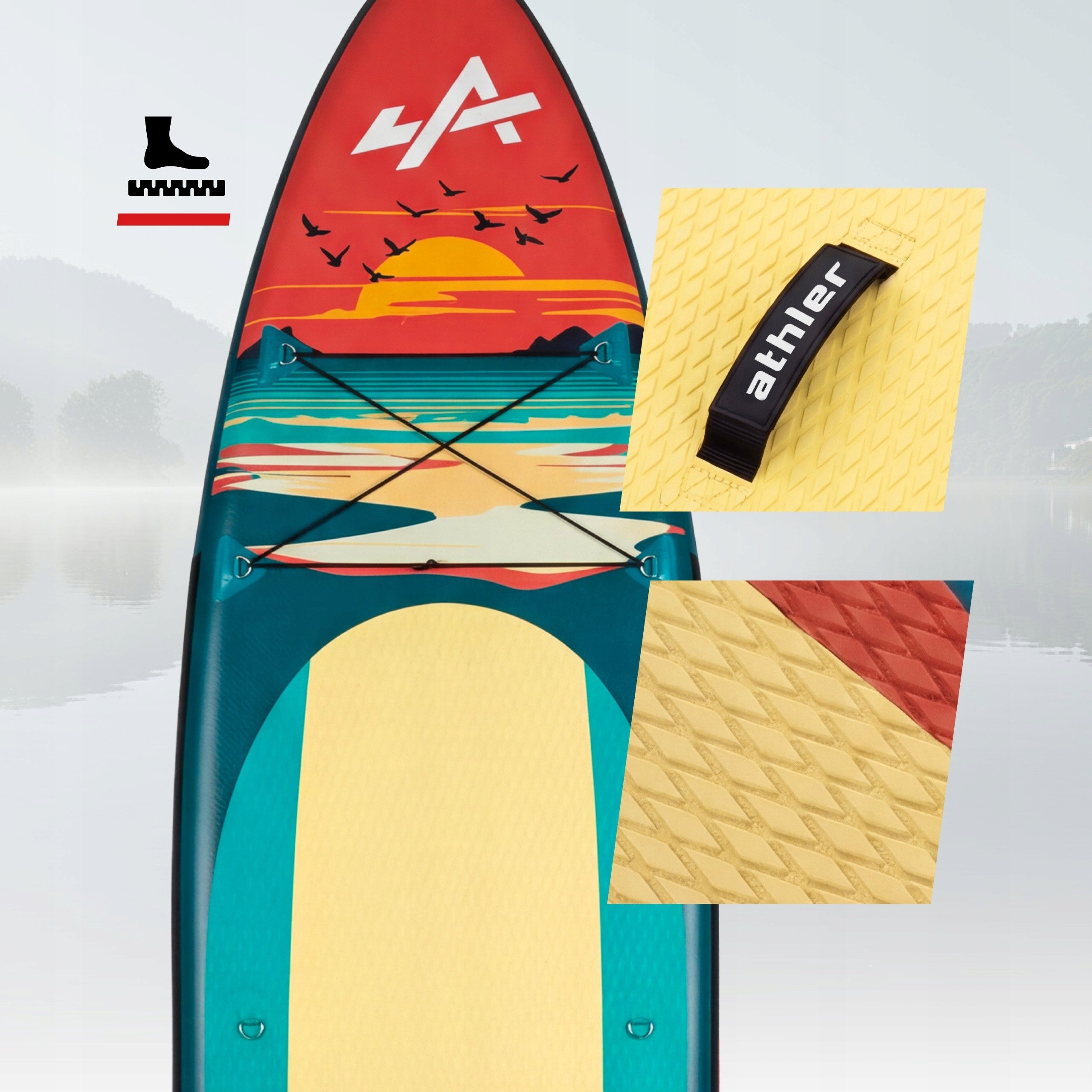 SUP Stand Up Paddle Board ATHLER Pumped for Swimming 11'6" 350cm Paddle Model ZANDER 350