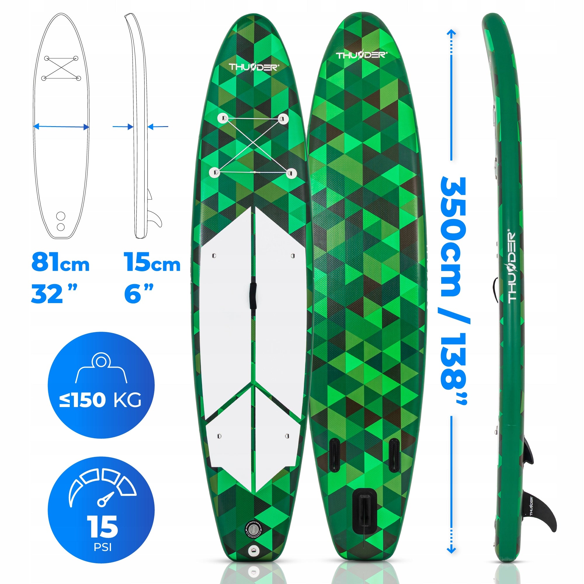 SUP board 350CM pumped with seat stand up paddle accessories Packaging status original