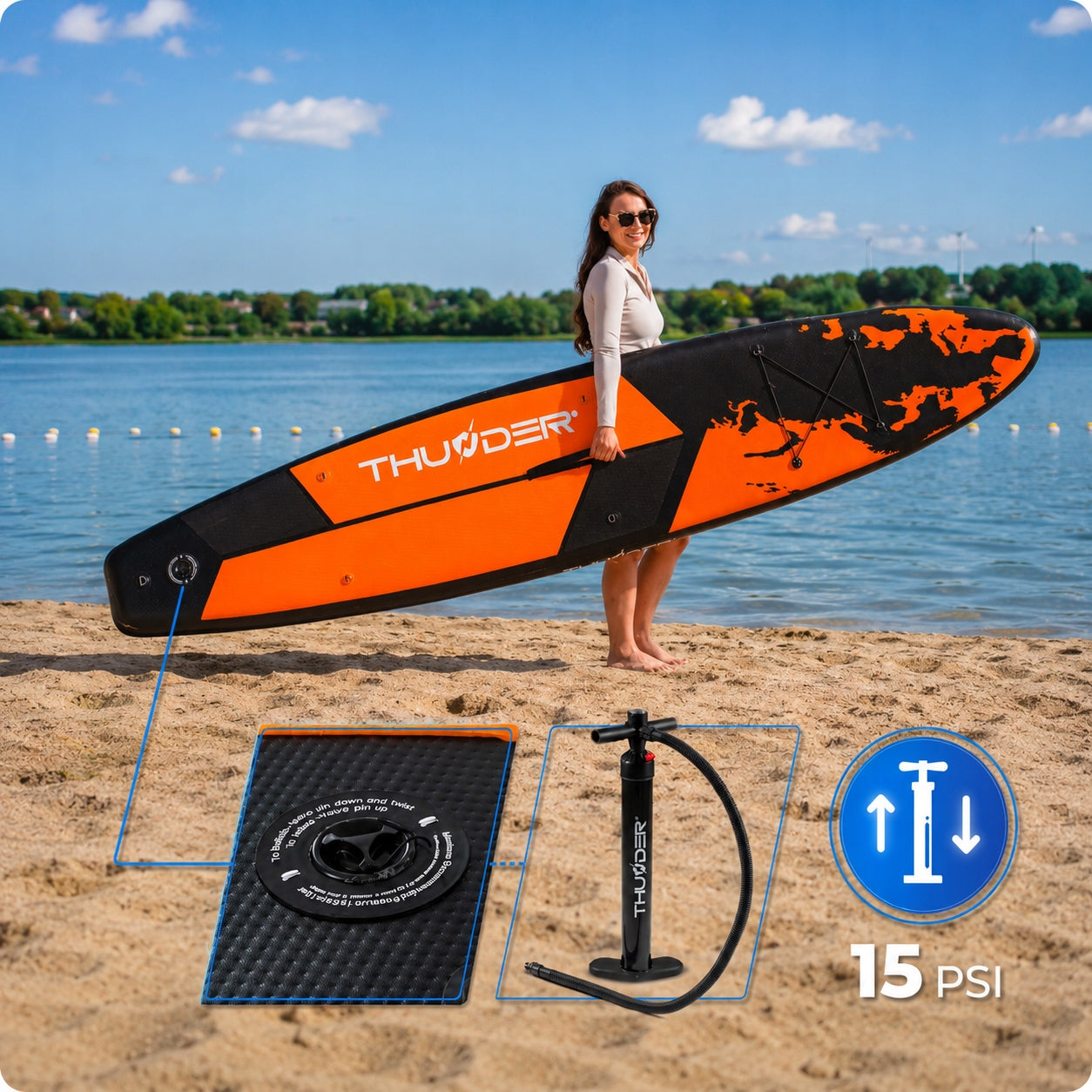 SUP board 365CM stand up paddle board with seat Thunder board Brand Thunder
