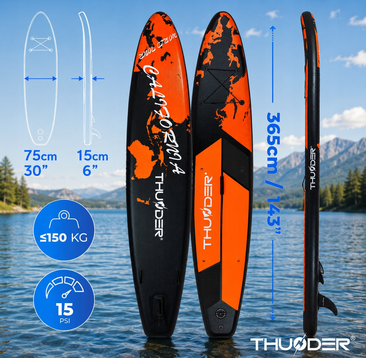 SUP board 365CM stand up paddle board with seat Thunder board Packaging status original