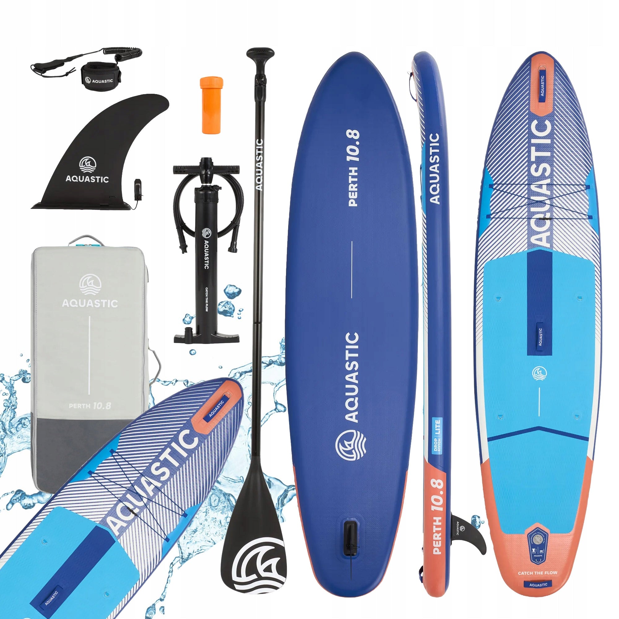 SUP board AQUASTIC Perth 10'8" allround blue 325 cm DROP STITCH LITE
