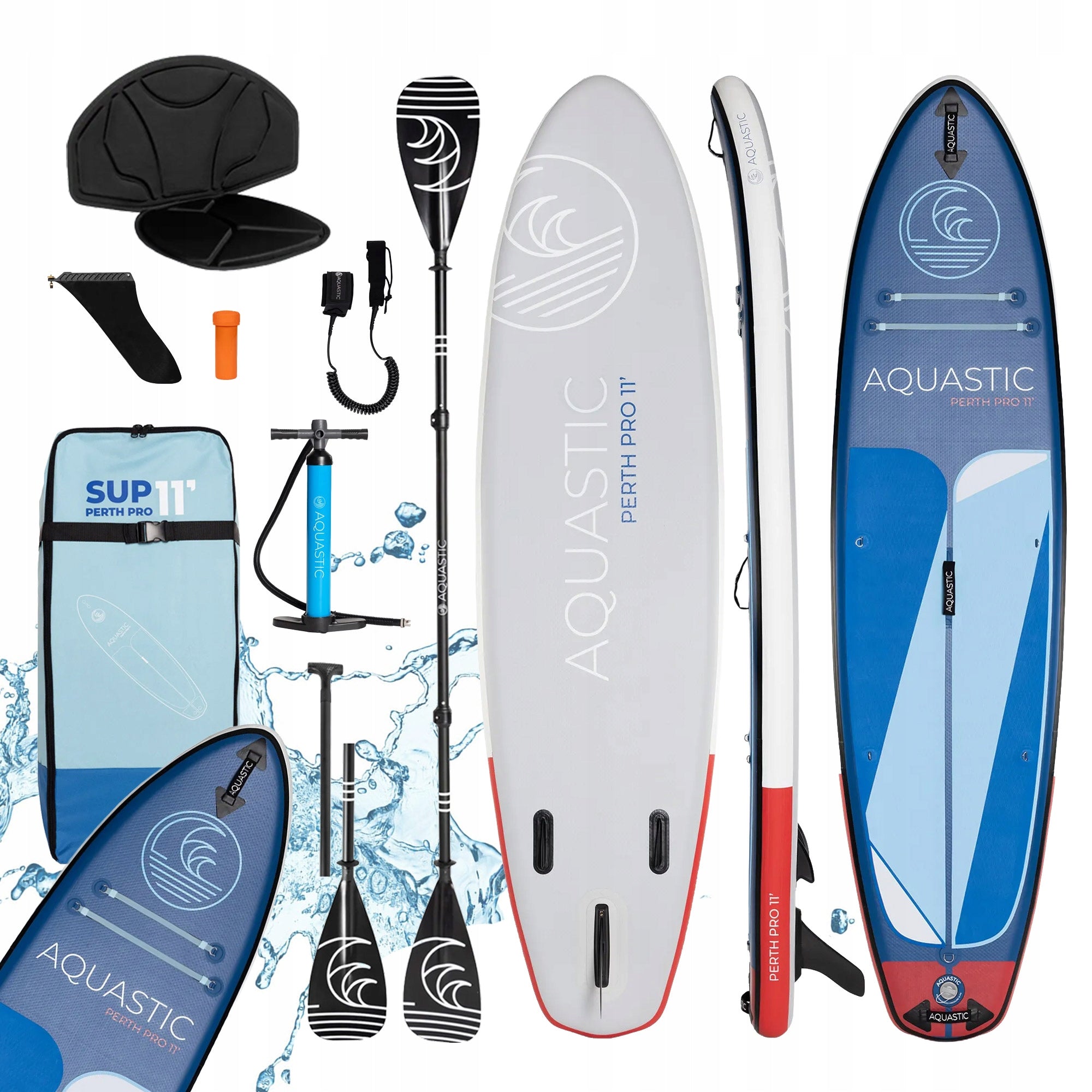 SUP board AQUASTIC Perth Pro 11' allround blue 335 cm NON-SLIP
