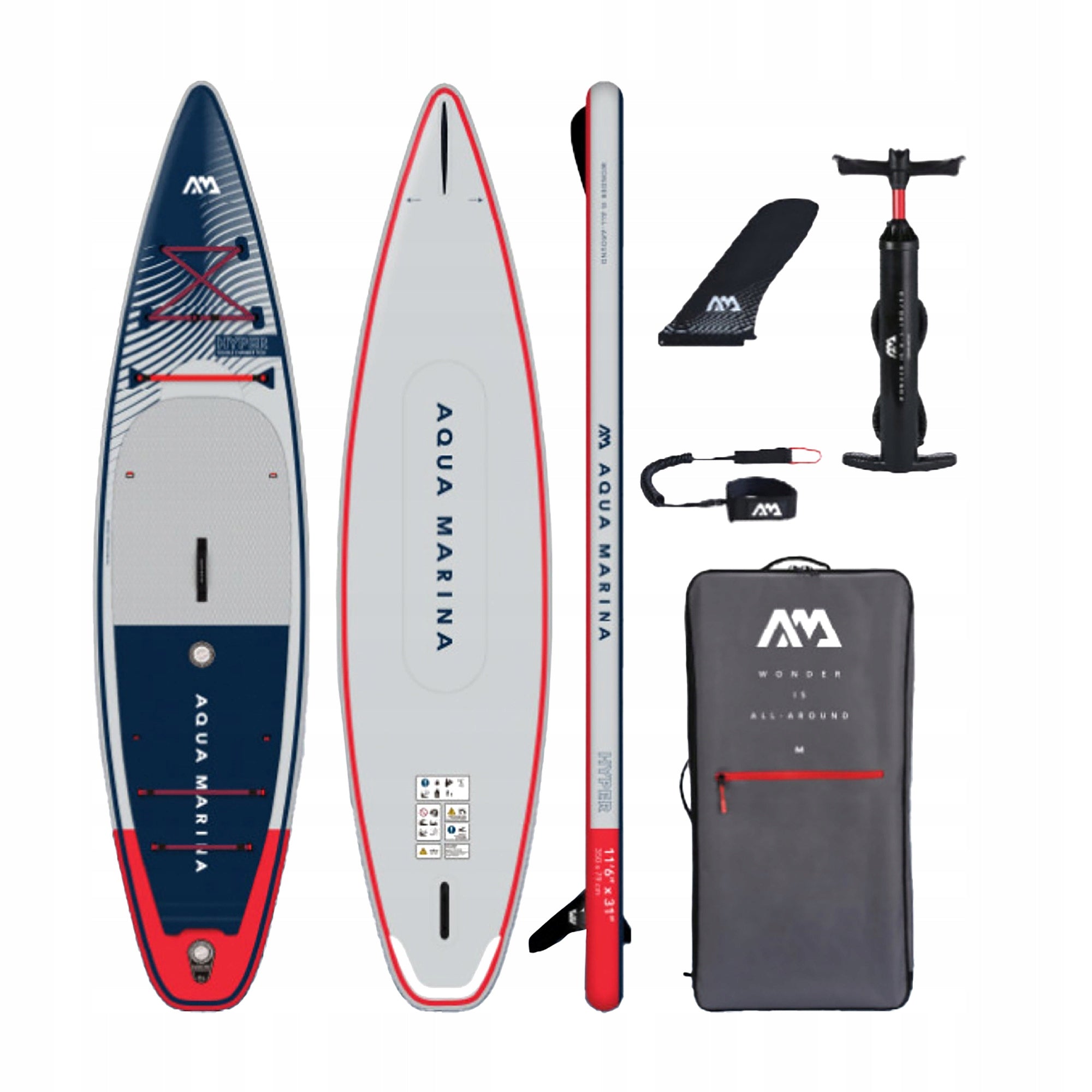 SUP board Aqua Marina Hyper 11'6" grey OS