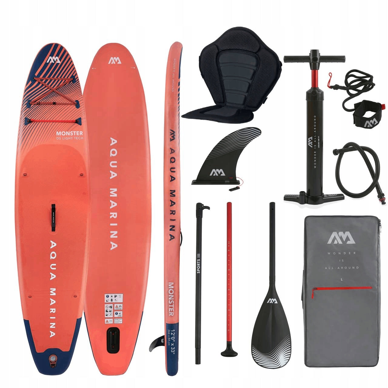 SUP board Aqua Marina Monster 12'0" + KAYAK SEAT
