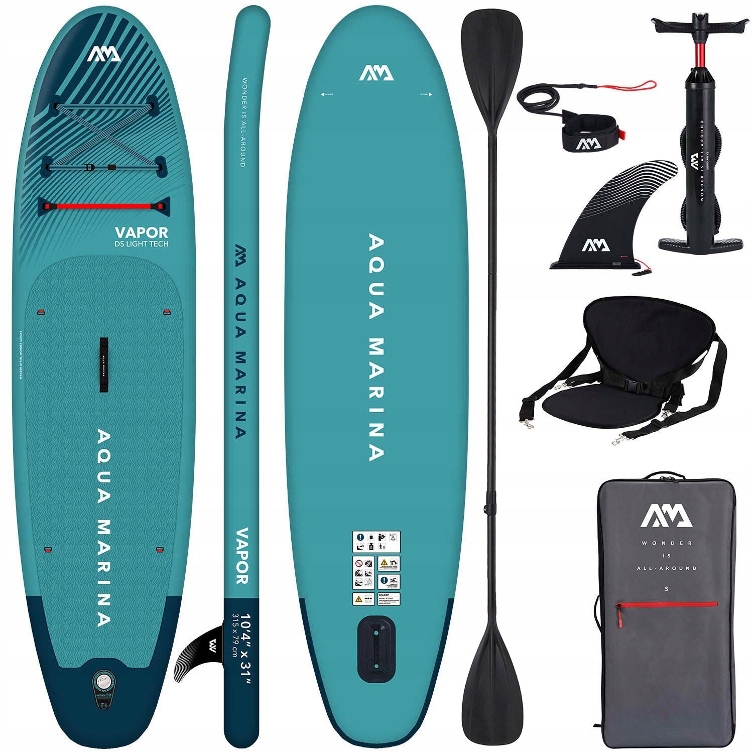 SUP board Aqua Marina Vapor 10'4" BT-23VAP COMBO