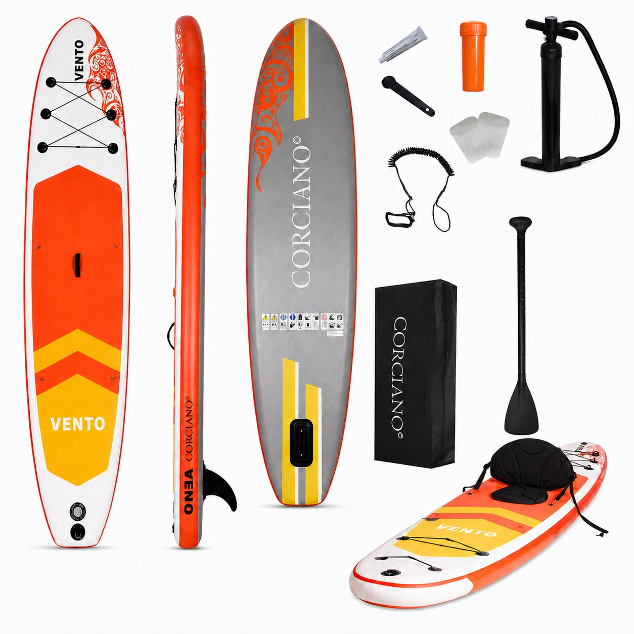 SUP board Corciano 350cm stand up paddle Pumped with paddle SET