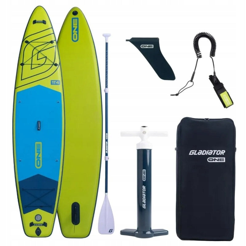 SUP board Gladiator One 11'4 Lime pumped versatile economical