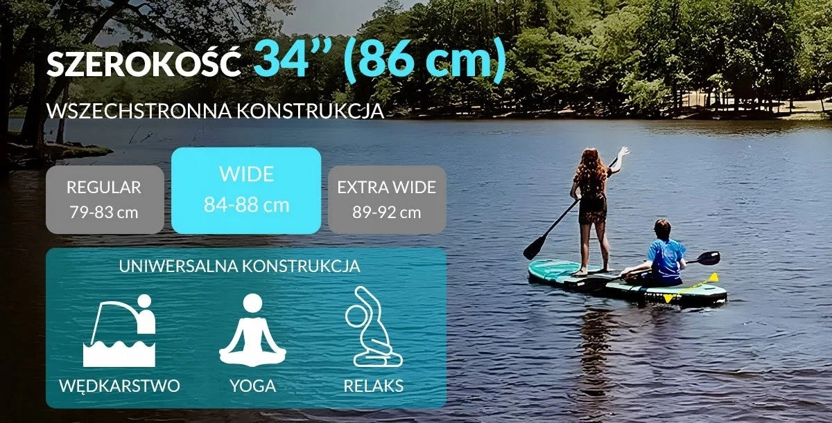SUP board SKATINGER Octopus 335x86x15 cm Allround Model yoga