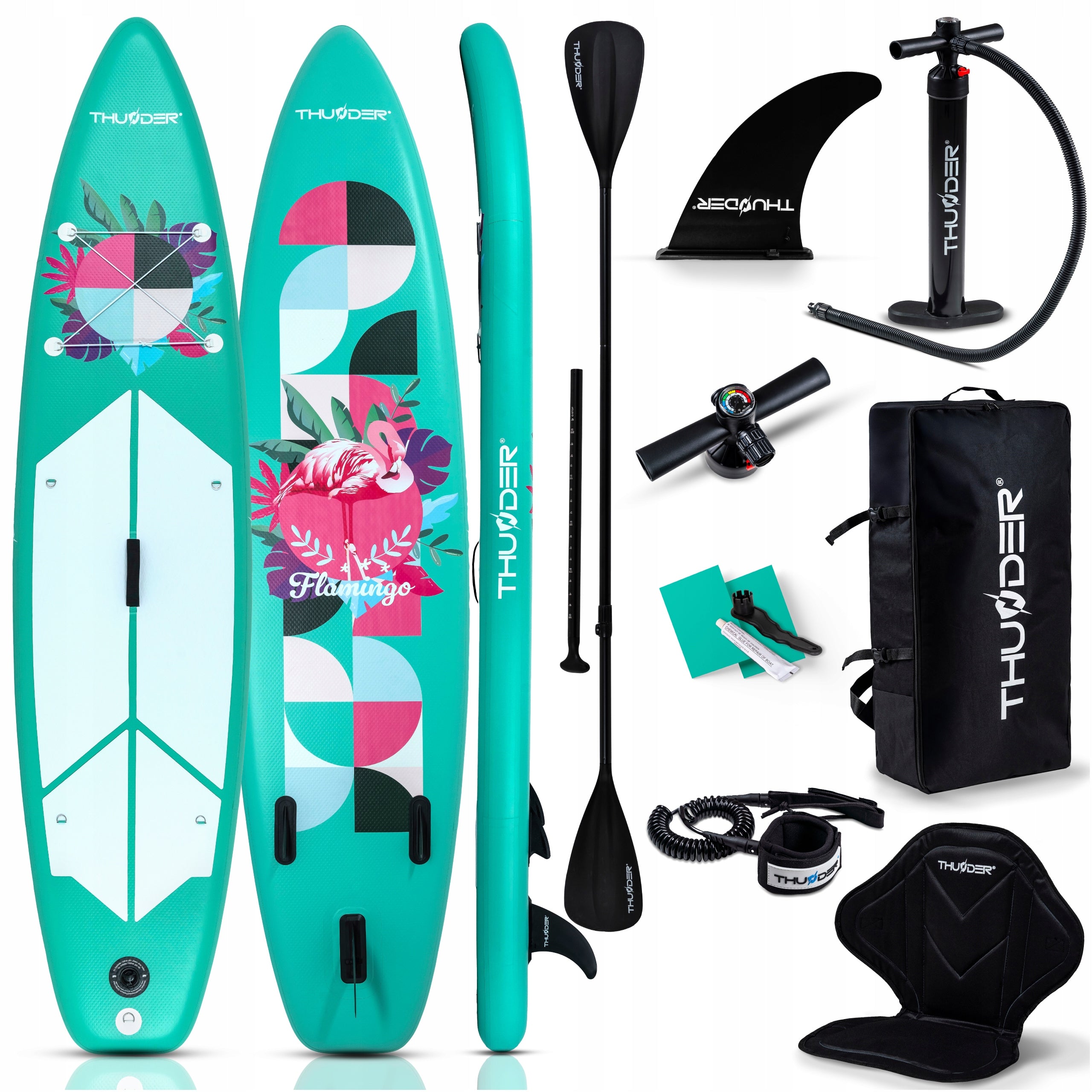 SUP board for swimming 320CM pumped with inflatable seat Thunder paddle