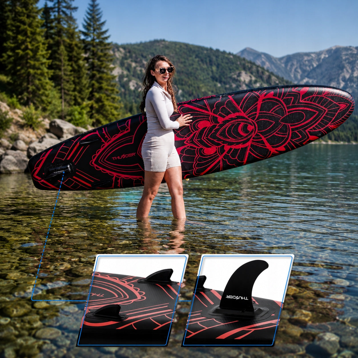 SUP board for swimming 320CM with seat inflatable pumped paddle Thunder Product weight with unit packaging 13 kg