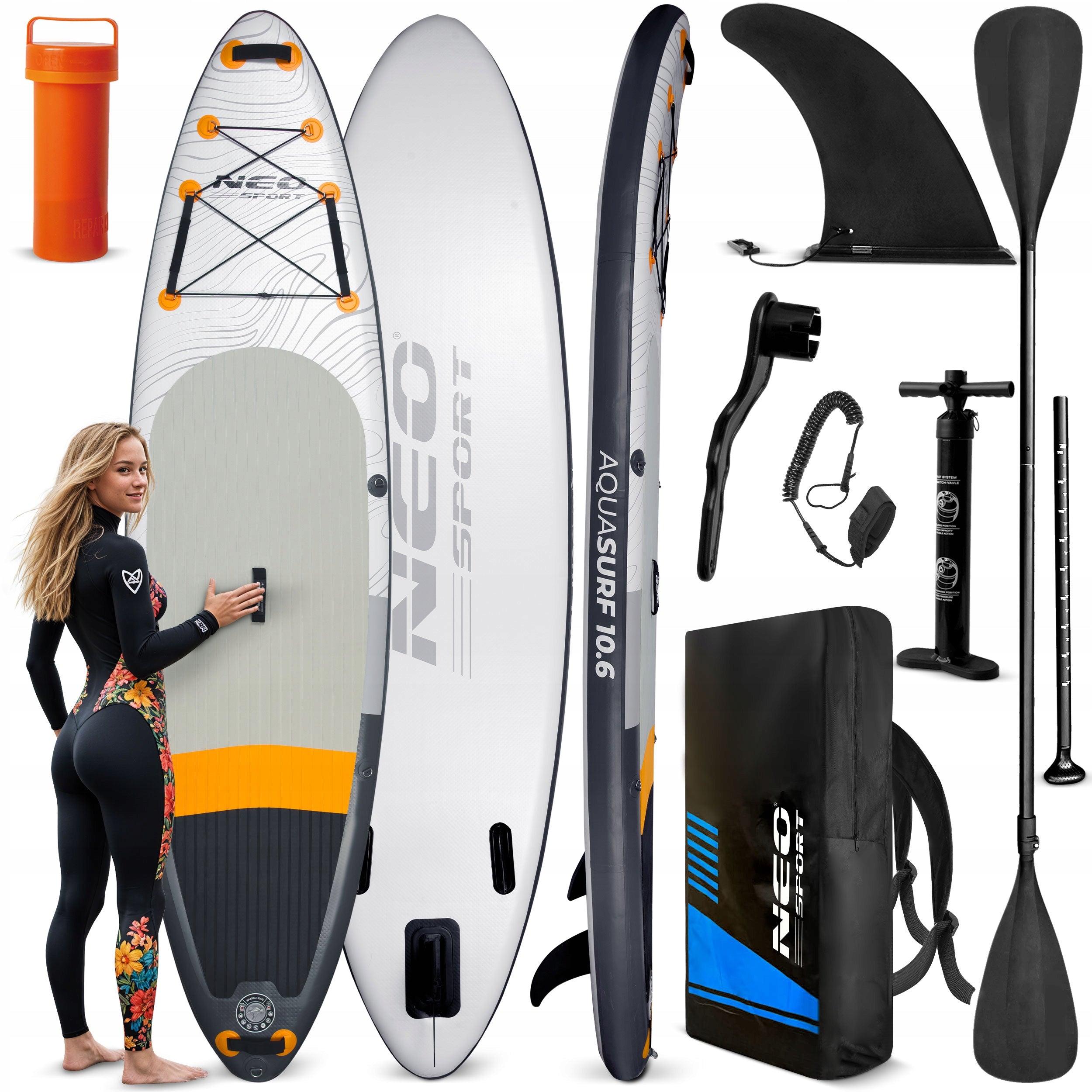 SUP board for swimming STAND UP PADDLE 320cm ACCESSORIES SET NEO-SPORT