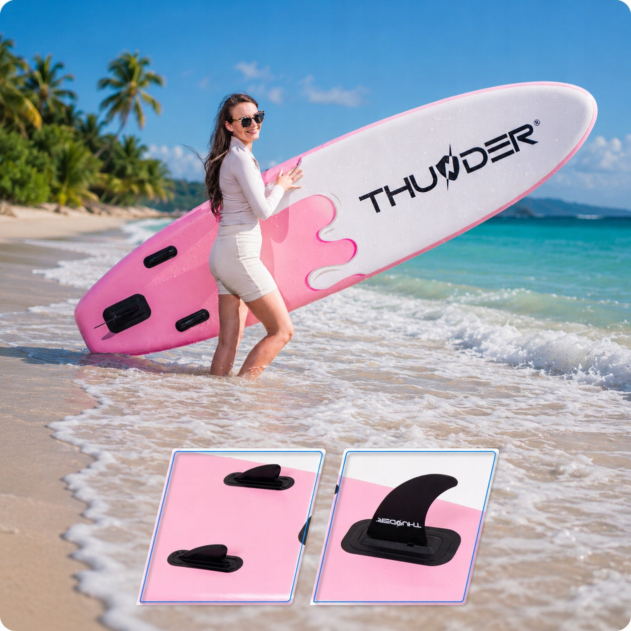 SUP board for swimming paddle board 350cm pumped set with paddle Thunder Kind SUP board