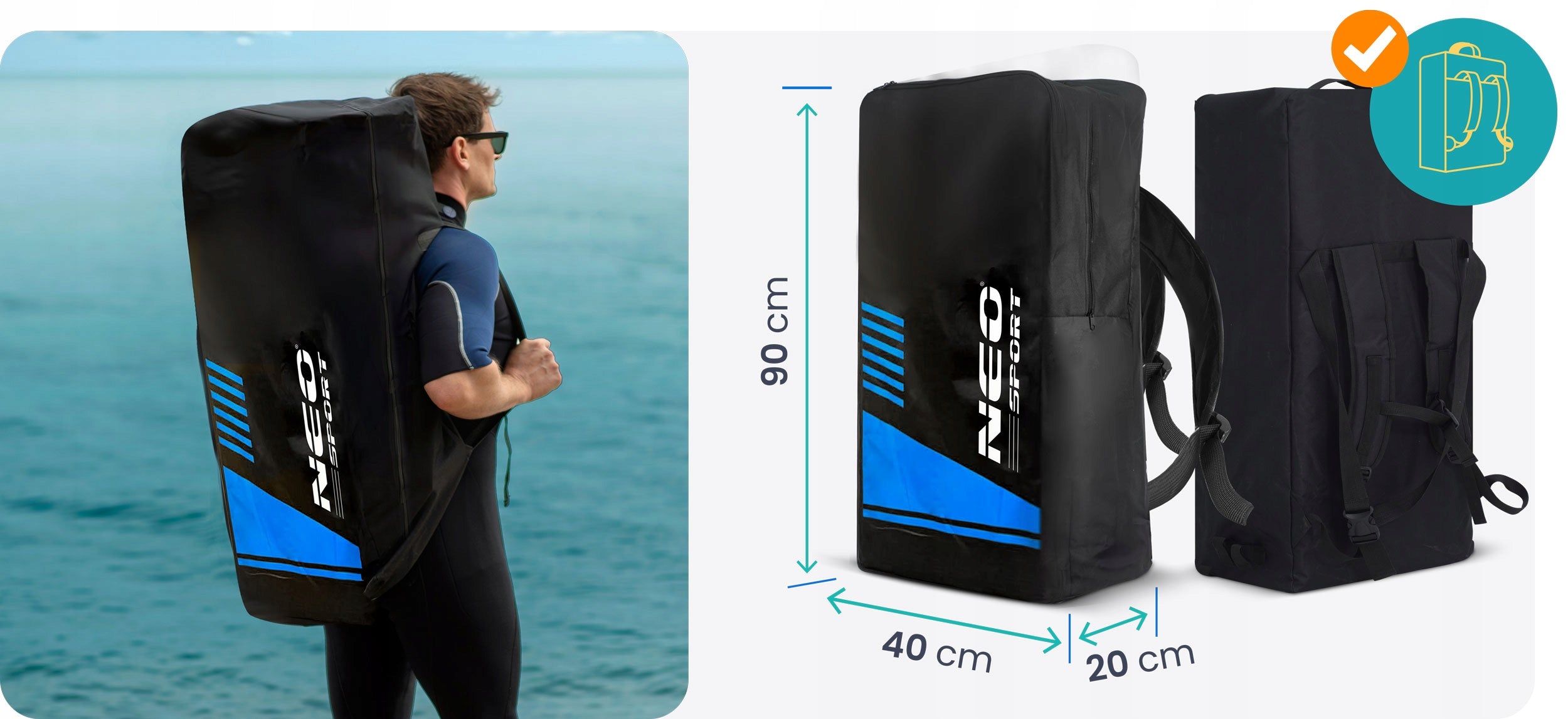 SUP board for swimming pumped STAND UP PADDLE 350cm ACCESSORIES SET Brand Neo-sport