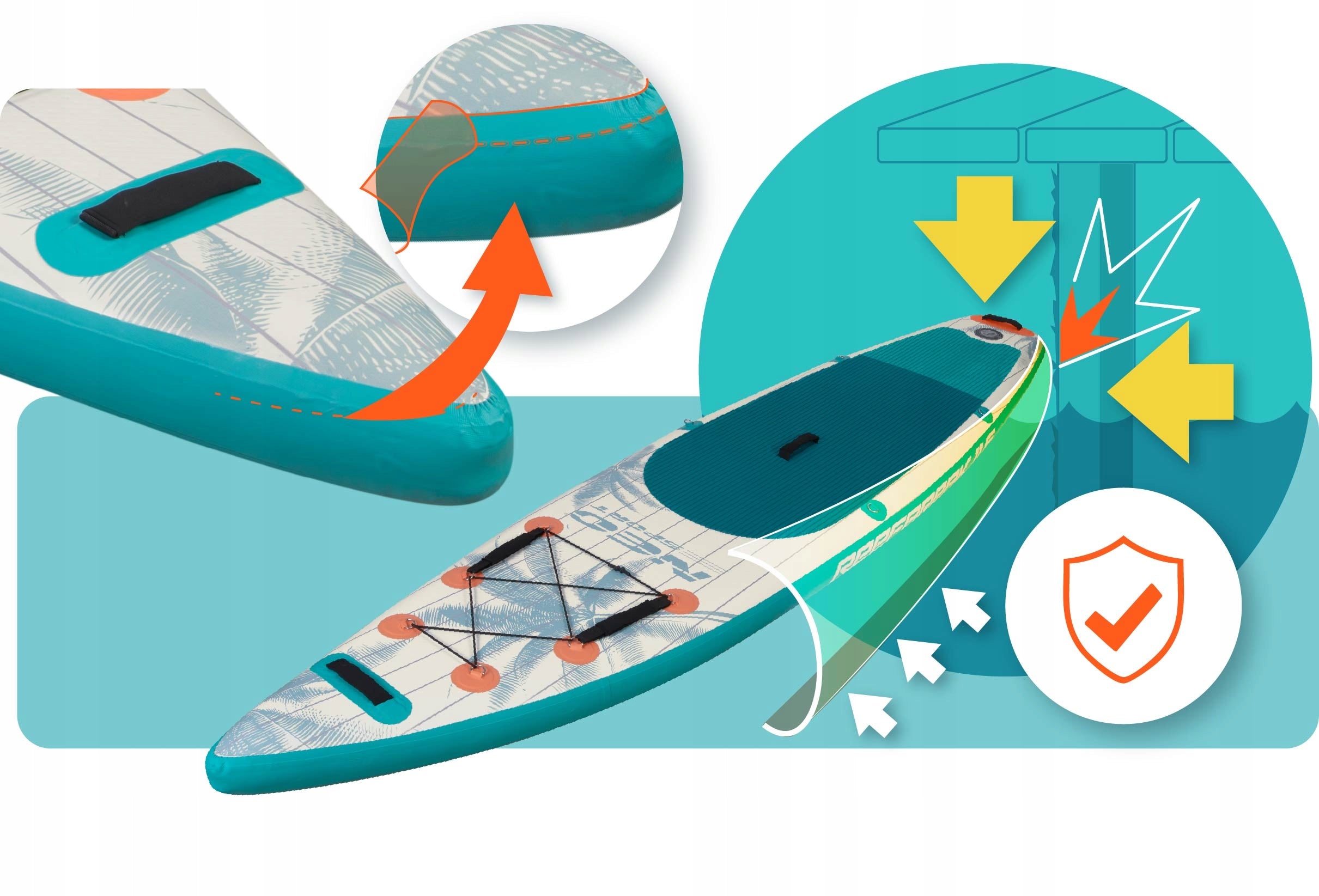 SUP board for swimming pumped STAND UP PADDLE 350cm ACCESSORIES SET Manufacturer code 170315