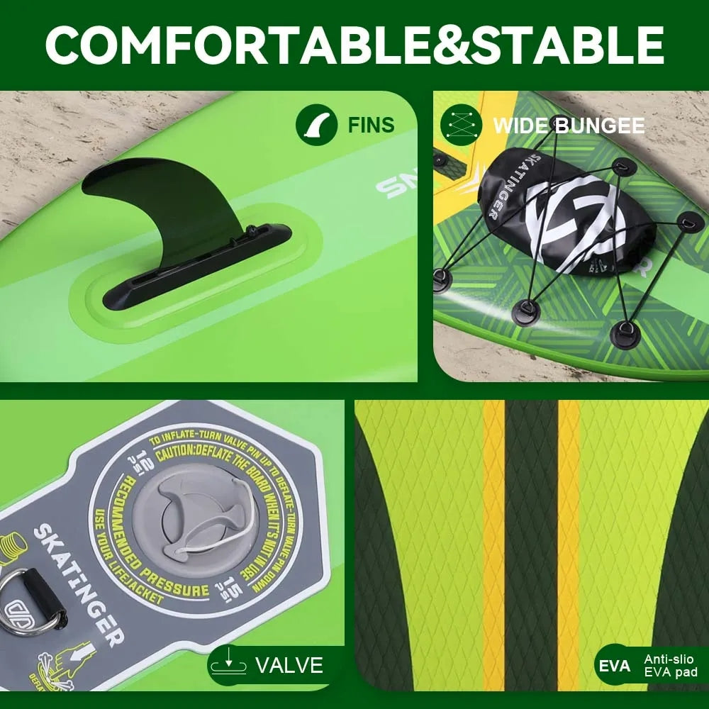 SUP board pumped SKATINGER Plan S Green 11' 335x84x15 cm touring with paddles Gender unisex product