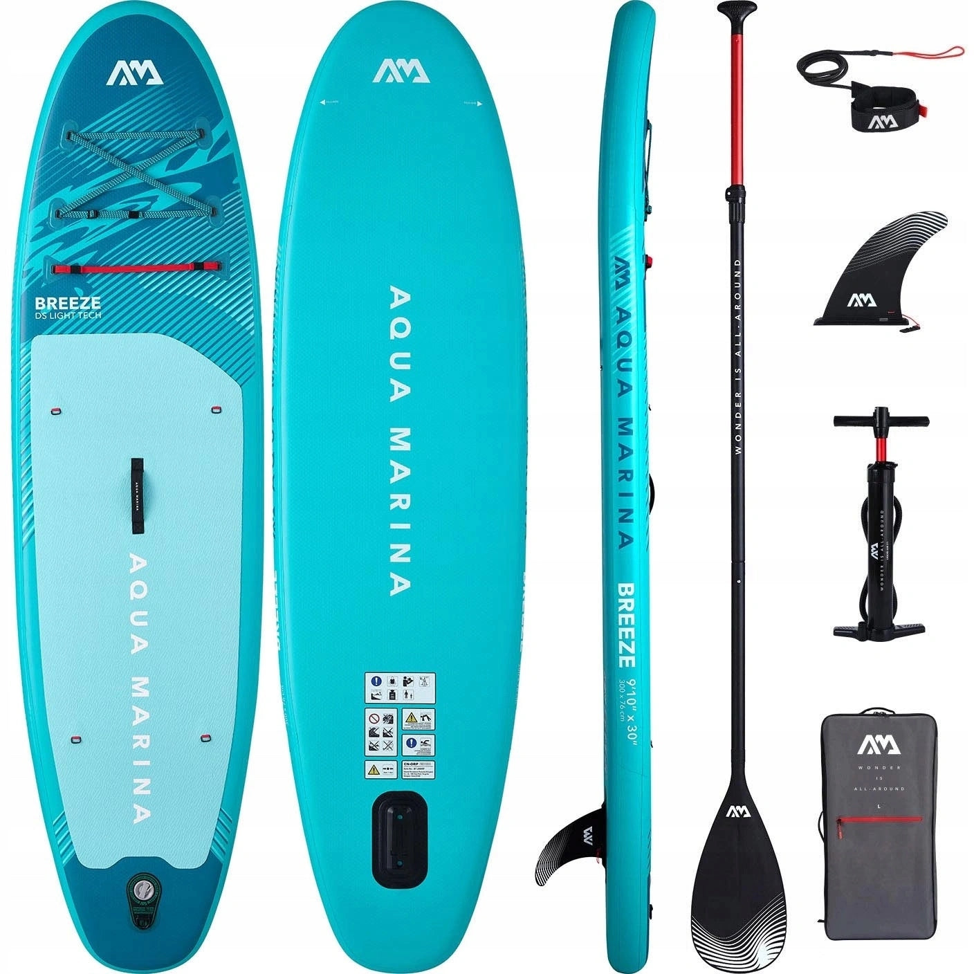 SUP board pumped board set with paddle AQUA MARINA Breeze 9'10" 300 cm