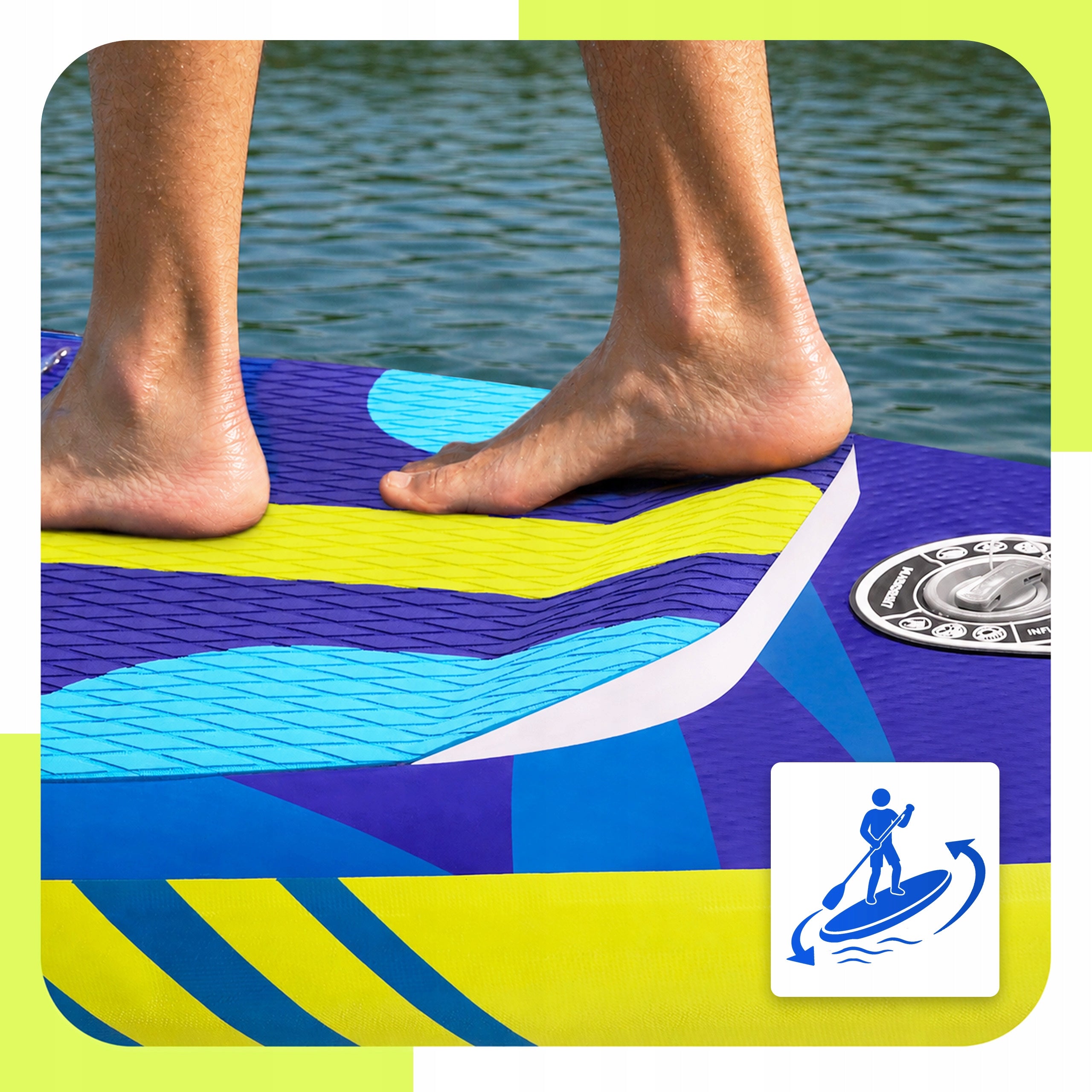 SUP board pumped for swimming paddle board 320cm seat URBOGYM Squall Brand Urbogym