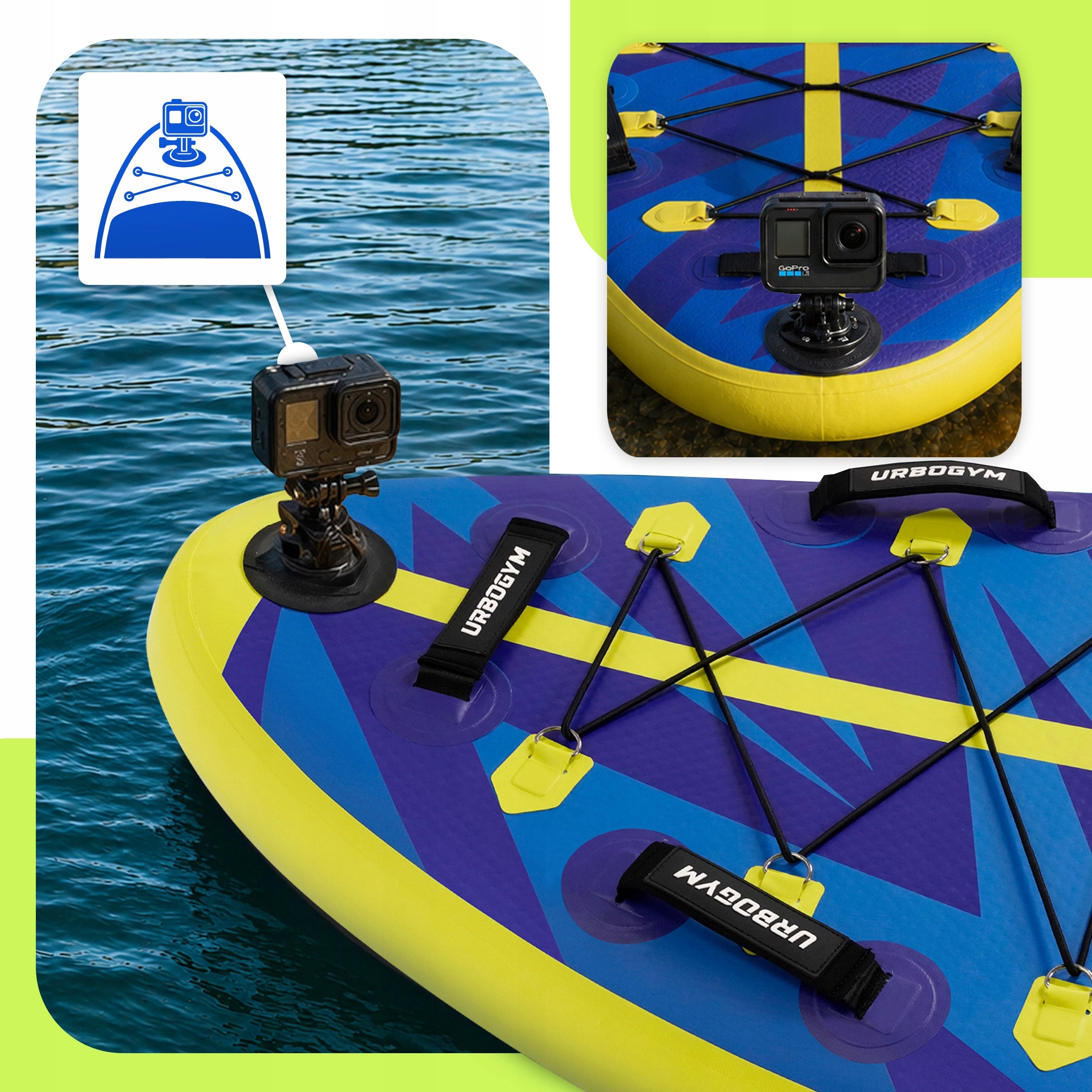 SUP board pumped for swimming paddle board 320cm seat URBOGYM Squall Kind SUP board