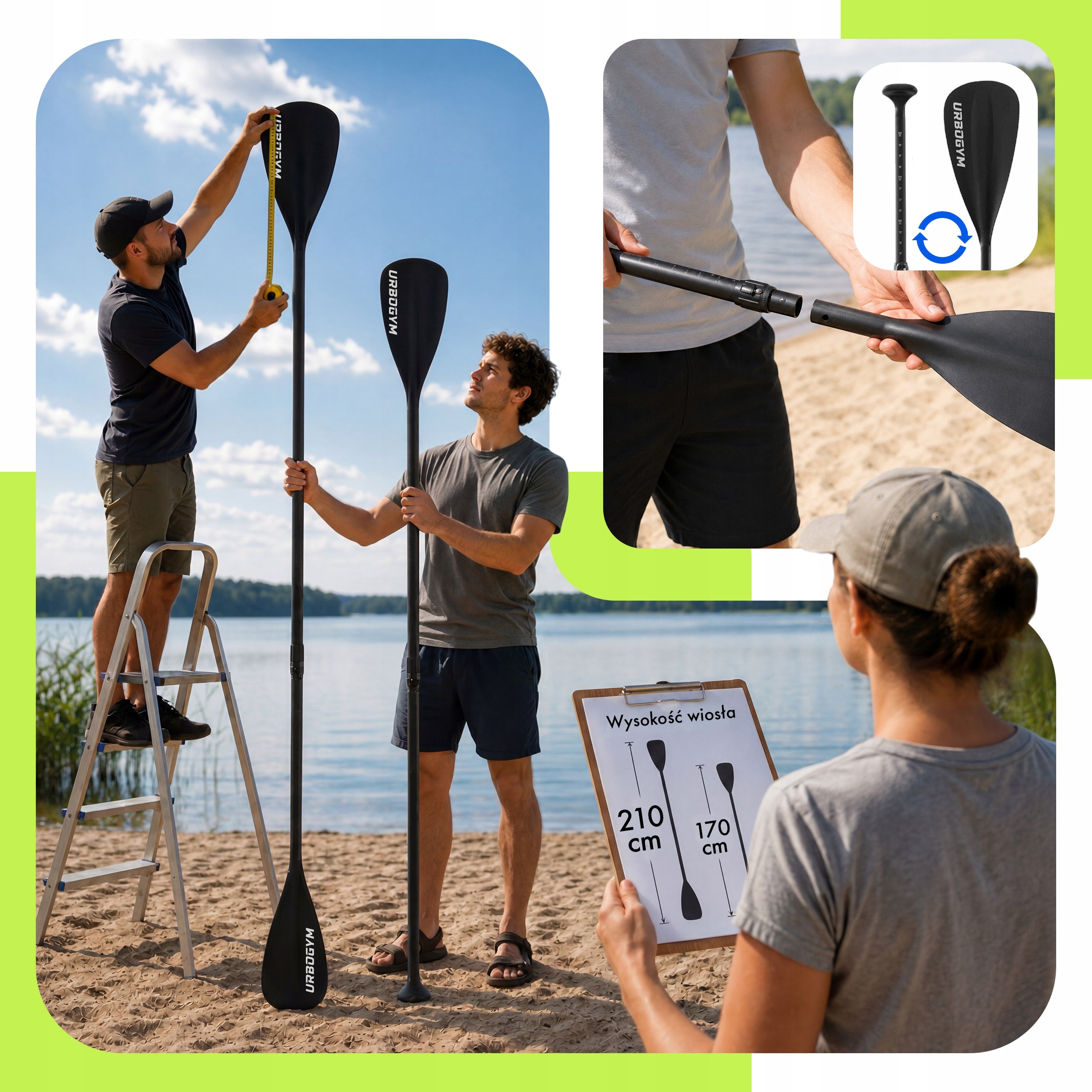 SUP board pumped for swimming paddle board 320cm seat URBOGYM Squall Model Squall