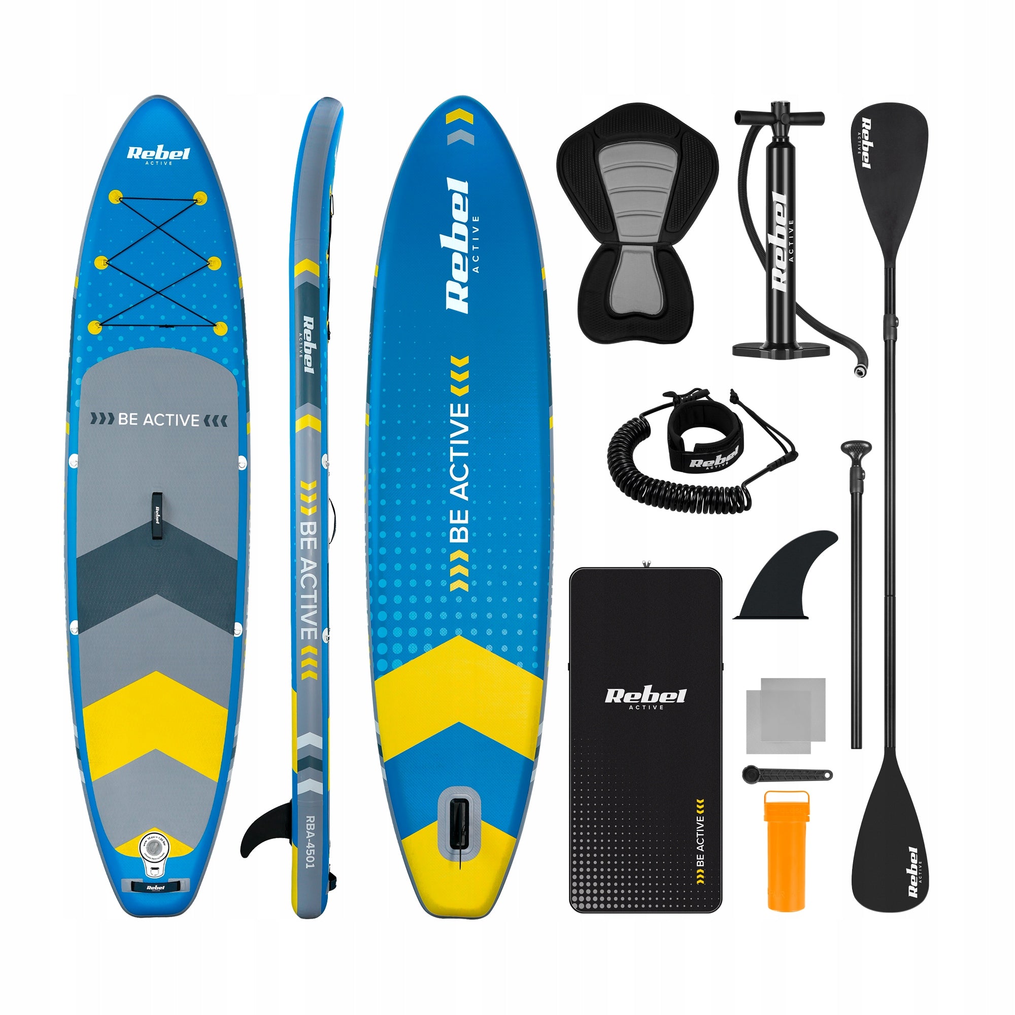 SUP board pumped with swimming seat 350 cm paddle set
