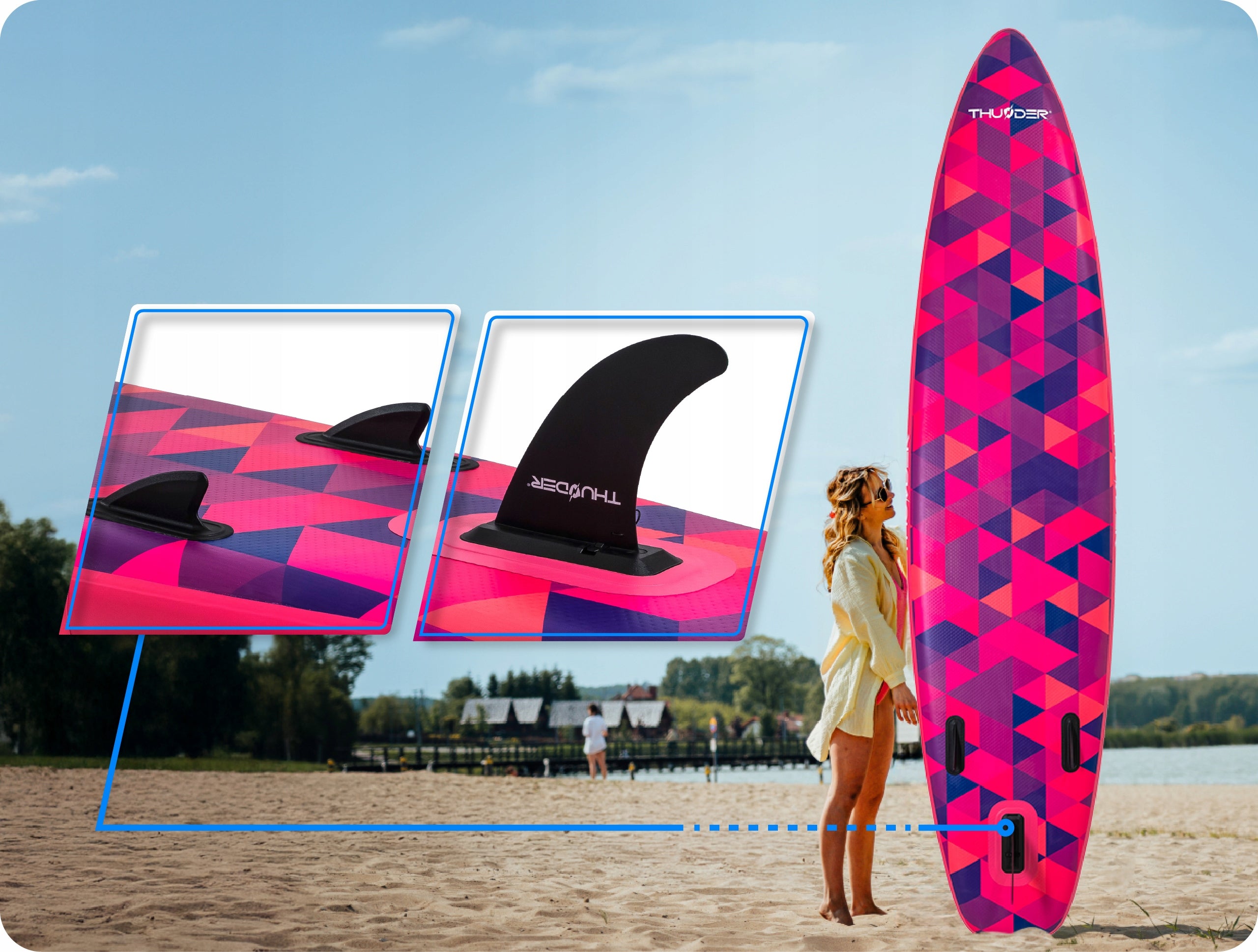 SUP swimming board 320 CM inflatable with seat THUNDER pumped board EAN (GTIN) 5906765561921