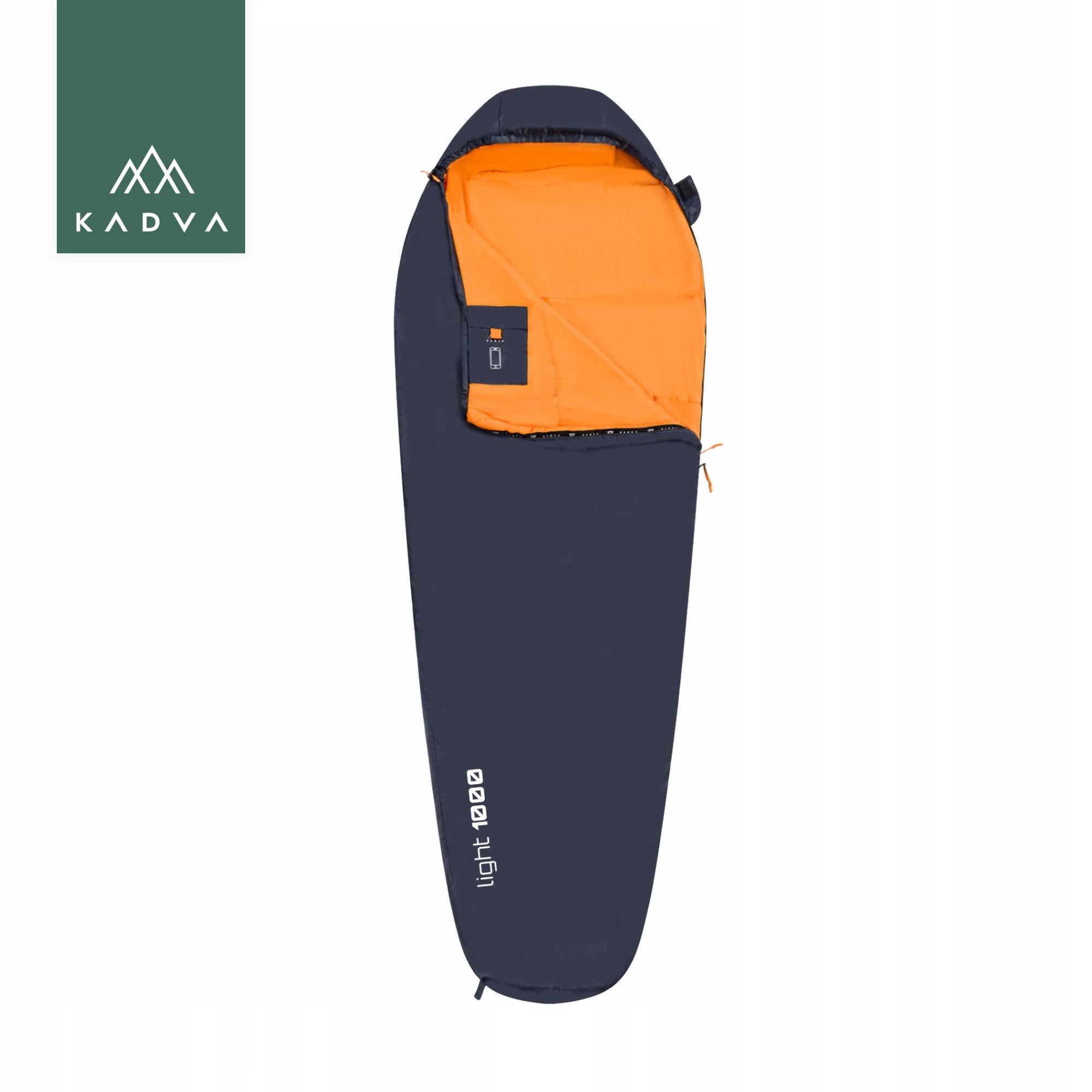SUPER LIGHT HIKING SLEEPING BAG KADVA LIGHT 1000 LEFT COMPRESSION COVER Brand Kadva