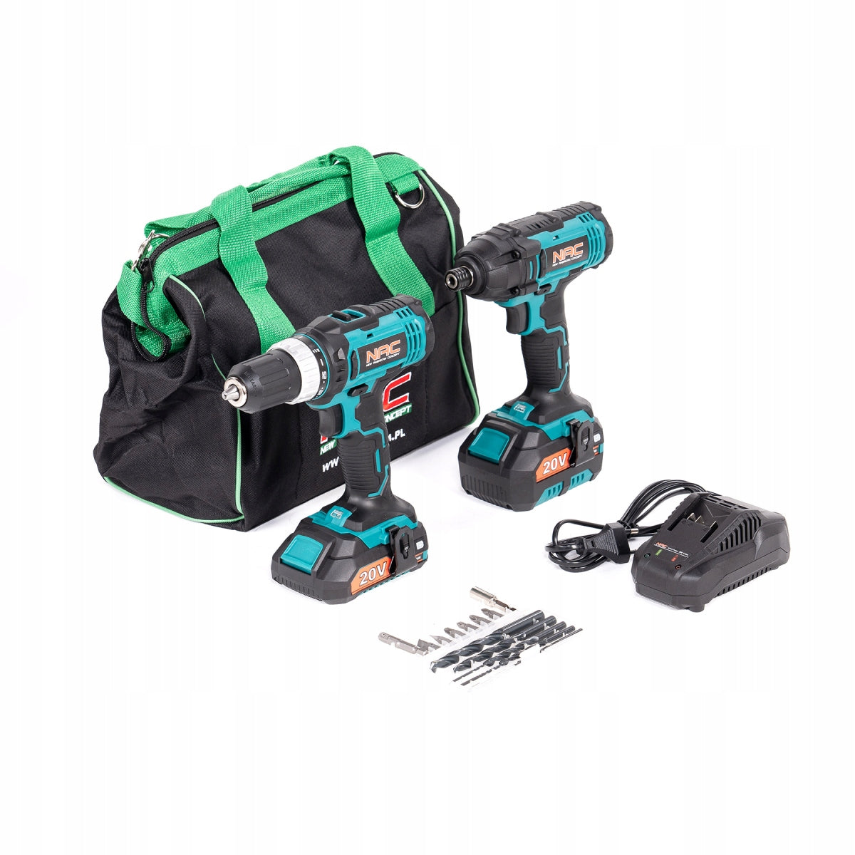 SUPER SET NAC IMPACT DRIVER DRILL SCREWDRIVER 2xAKU + BAG + Cargo EAN (GTIN) 5905842517622