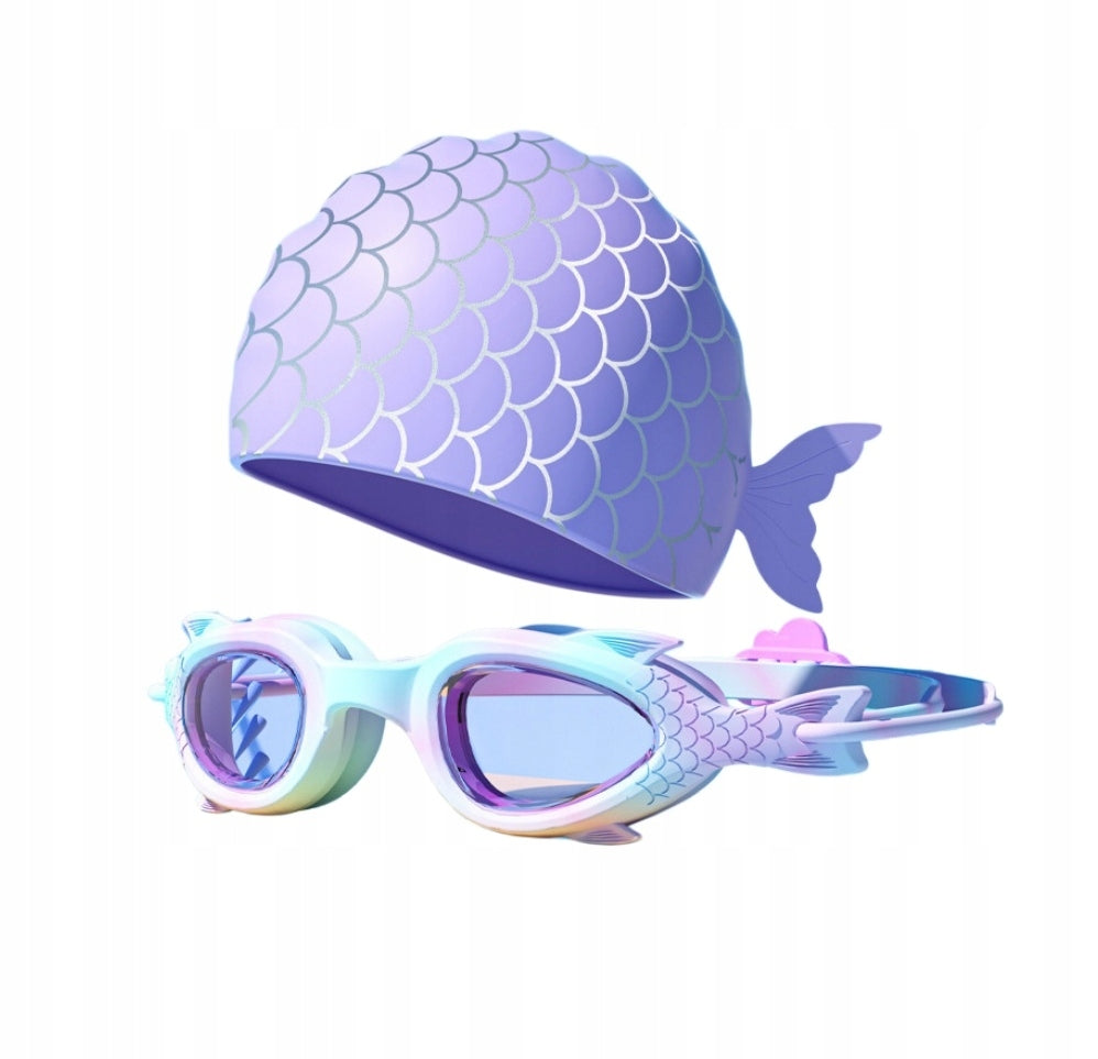 SUPER SET OF CAPS GLASSES swimming pool water swimming glasses CHILDREN Girls