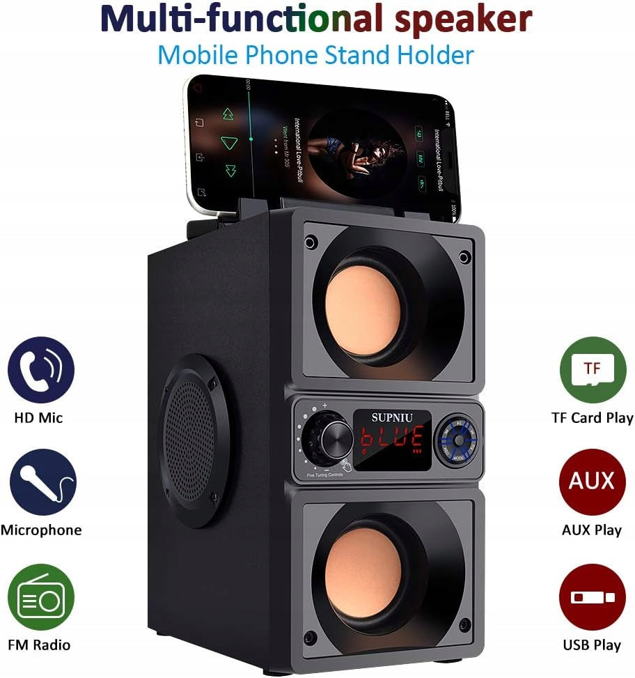 SUPNIU Speaker Portable Remote Control A25 Bluetooth Bass Box Black 40W Packaging status original