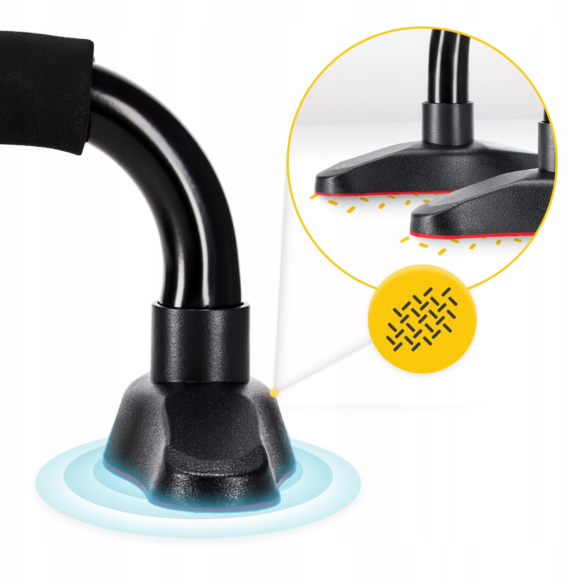 SUPPORTS PUSH-UP HANDLES TRAINING AT HOME AND GYM STEEL PARALLETS 2PCS. Brand 4FIZJO