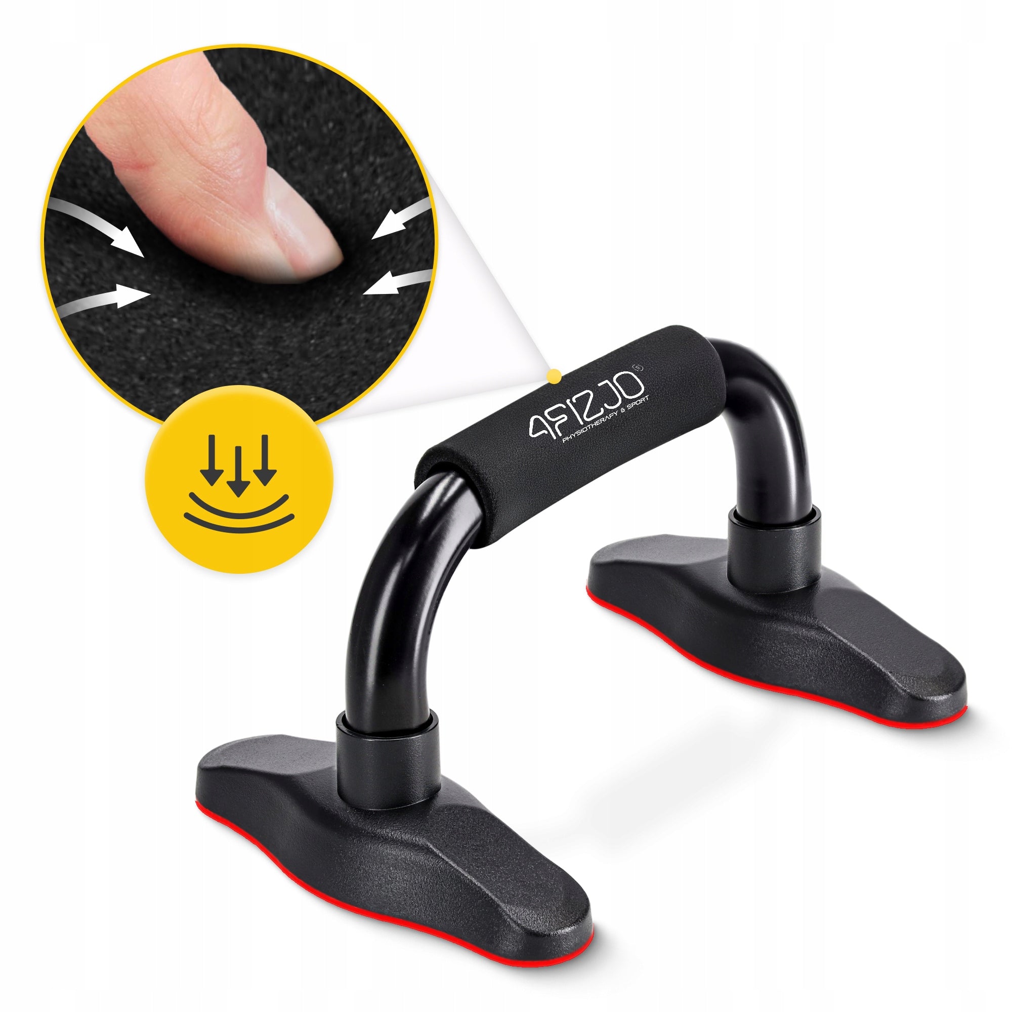 SUPPORTS PUSH-UP HANDLES TRAINING AT HOME AND GYM STEEL PARALLETS 2PCS. Maximum user weight 200 kg