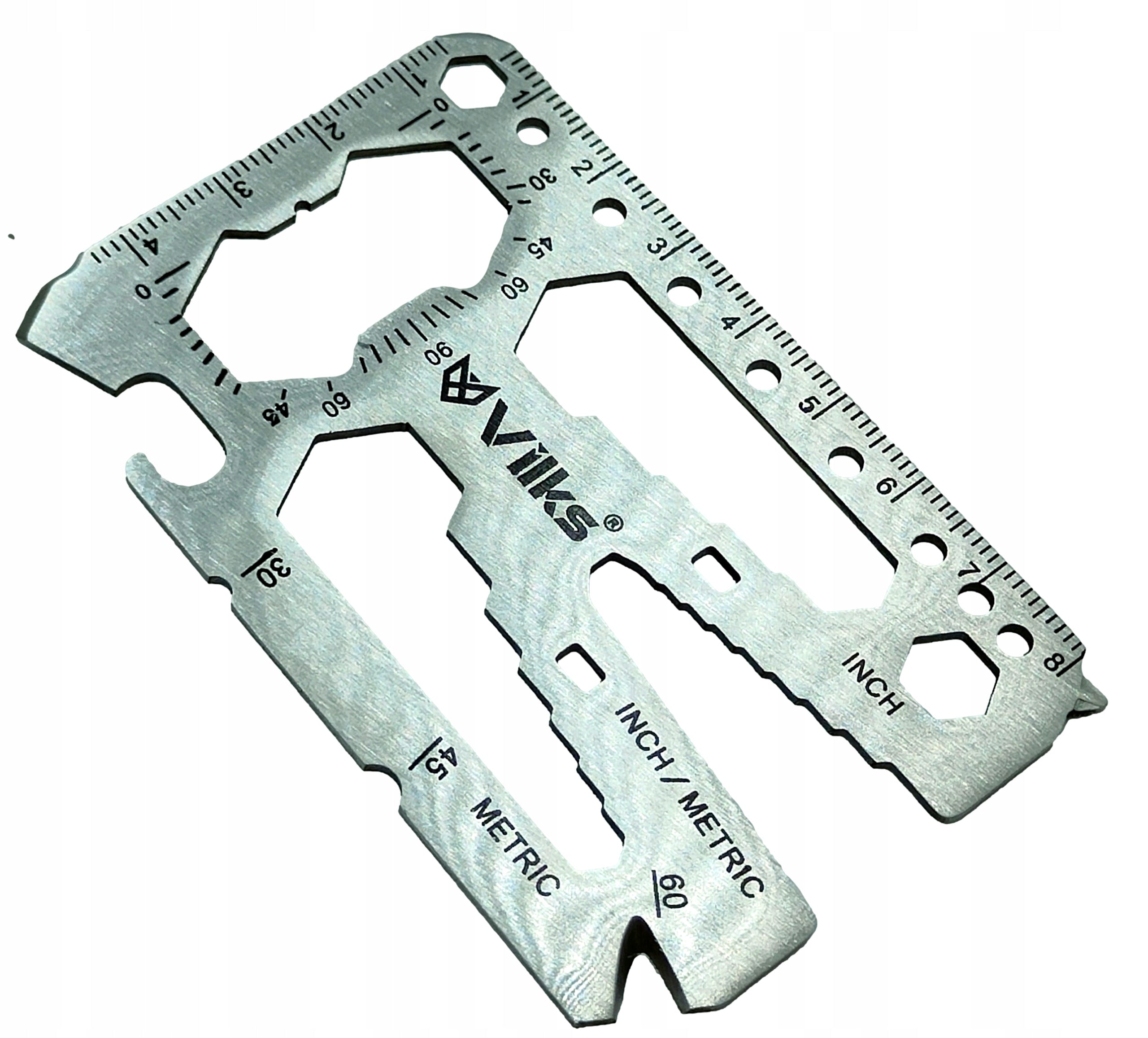 SURVIVAL CARD for wallet 25in1 Stainless VILKS Brand VILKS