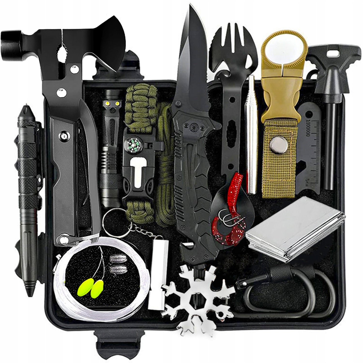 SURVIVAL MILITARY SET 62in1 SURVIVAL MULTITOOL IN XXL CASE